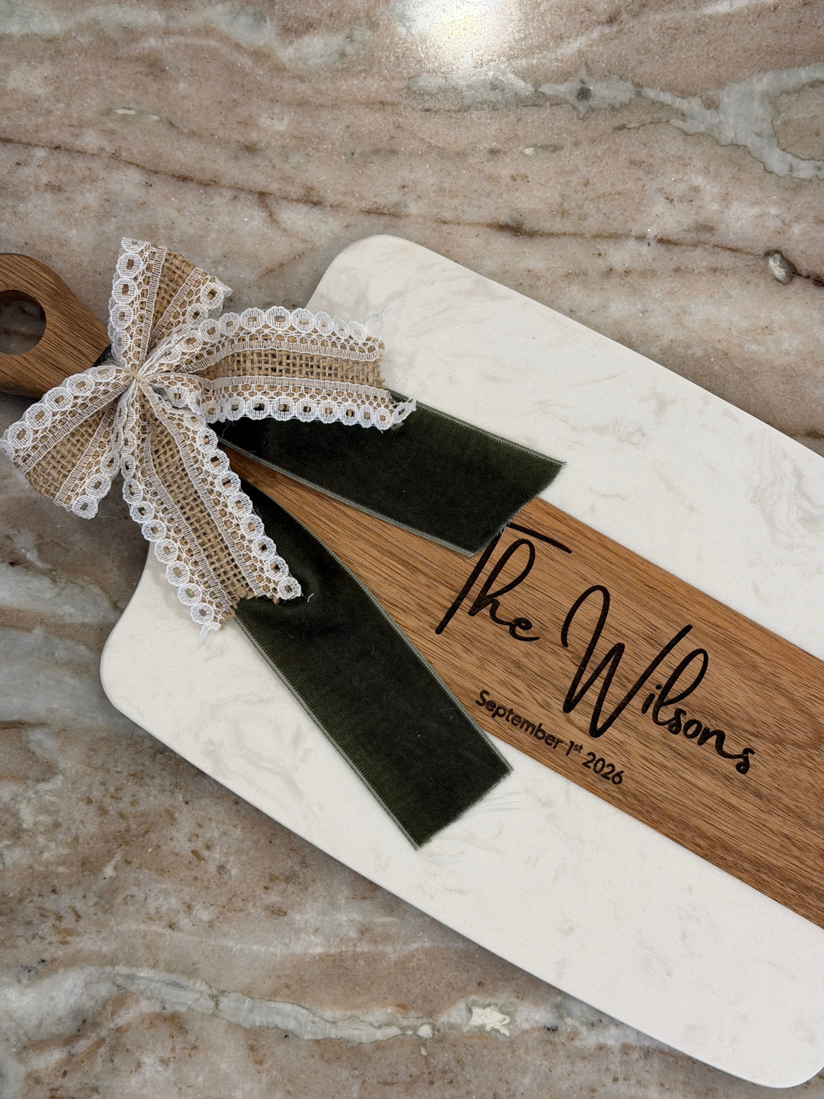 Personalized Wedding Keepsake Board | Custom Family Name & Date