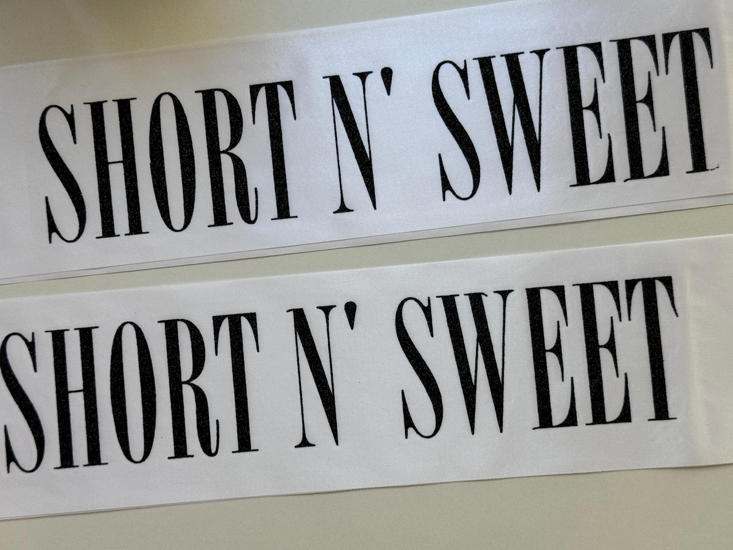 Short n Sweet sash - adult size - Sabrina carpenter concert outfits