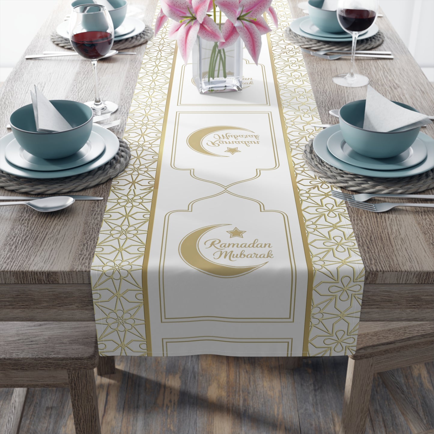 Ramadan Mubarak table Runner