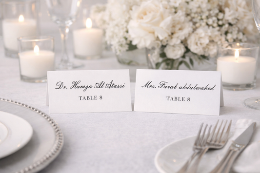 Personalized Wedding Place Cards – Folded Tent Escort Cards | Custom Guest Name Cards