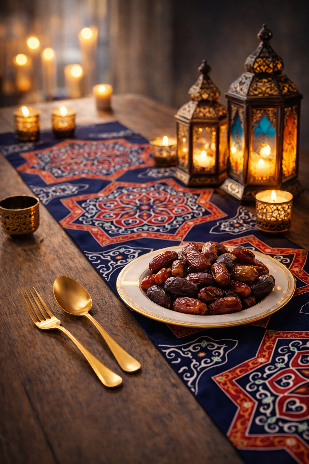 Ramadan table runner, Islamic decor, festive table setting, Ramadan decorations, iftar table decor, suhoor essentials, Ramadan home decor