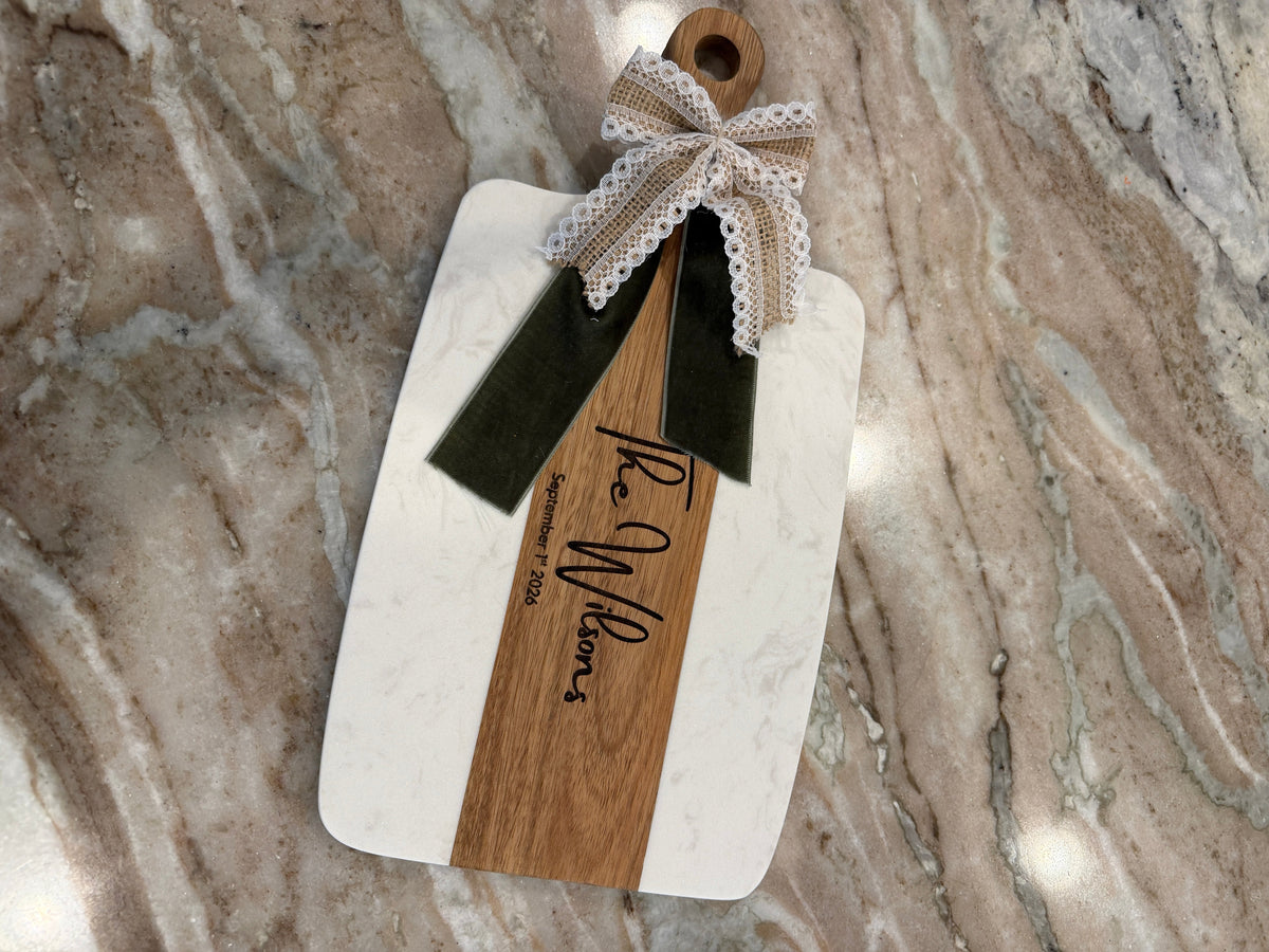 Personalized Wedding Keepsake Board | Custom Family Name & Date