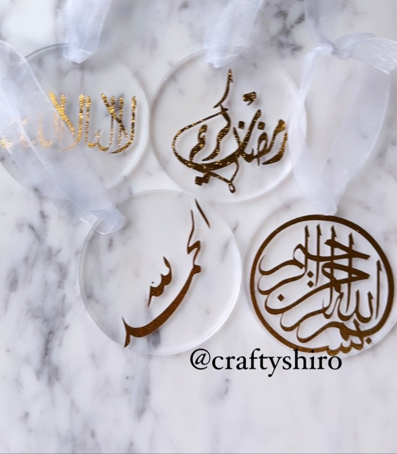 ramadan kareem in arabic acrylic ornaments