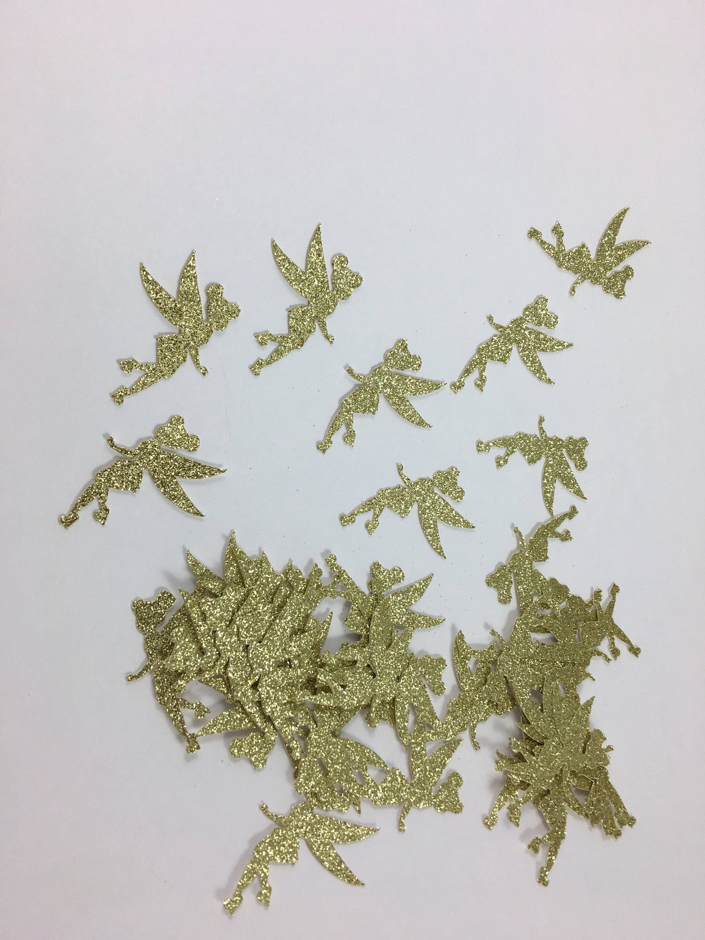 Tinkerbell Gold Fairy Confetti, Table Confetti, Birthday Confetti, Tinkerbell Party Decor, Tinkerbell Confetti - set of 25