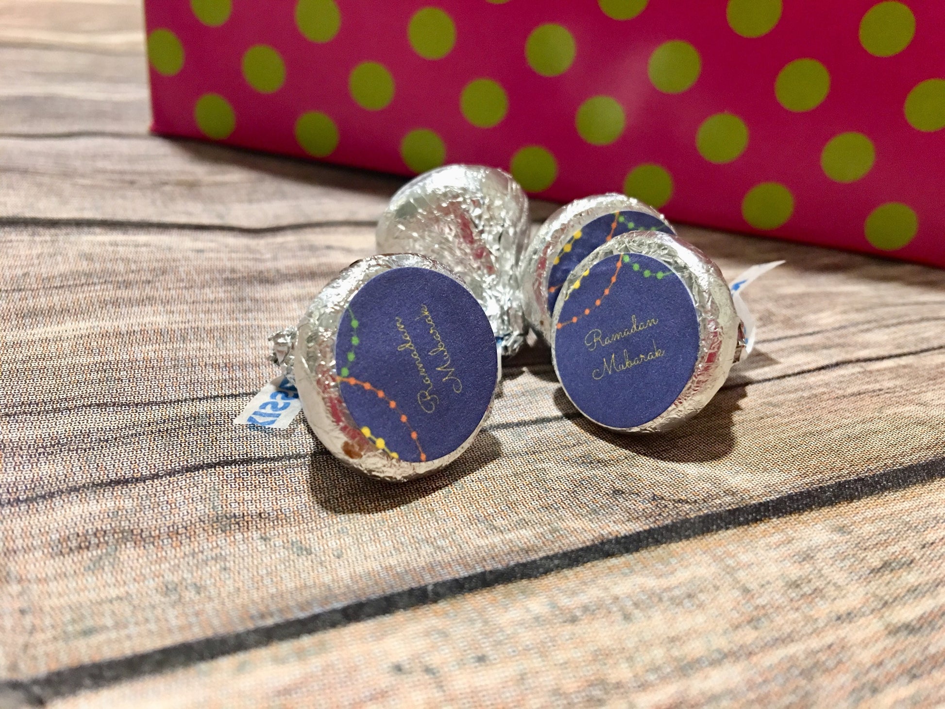 Ramadan mubarak chocolate stickers (chocolate not included) ramadan stickers for hershey kisses