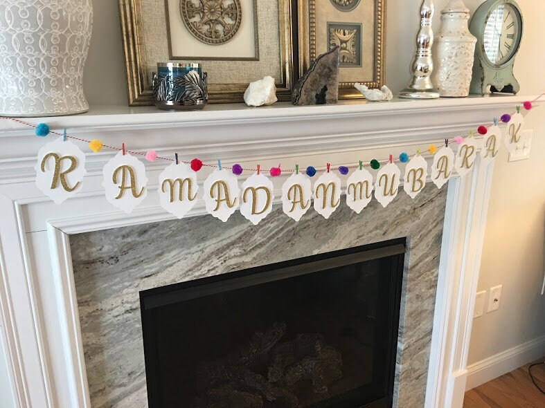 Ramadan / Eid banner, Ramadan mubarak banner black and gold Ramadan banner Eid Mubarak banner Eid banner Ramadan decoration