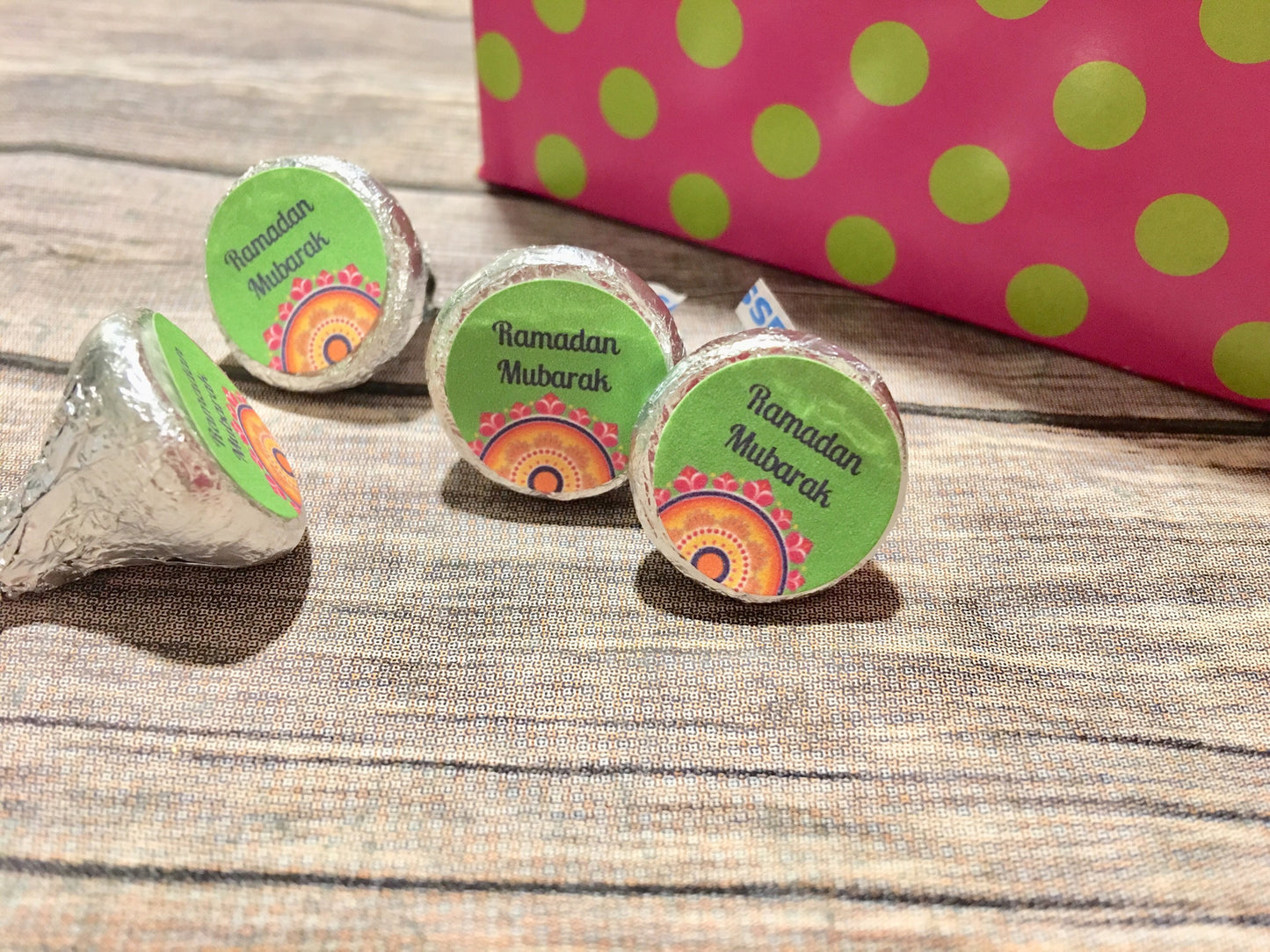 Ramadan mubarak chocolate stickers (chocolate not included) ramadan stickers for hershey kisses
