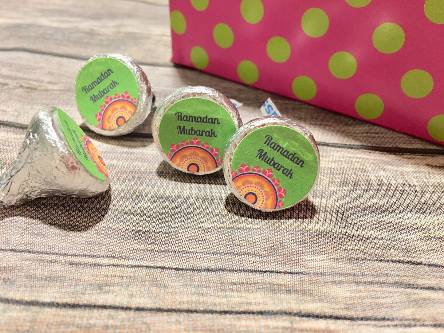 Ramadan mubarak chocolate stickers (chocolate not included) ramadan stickers for hershey kisses