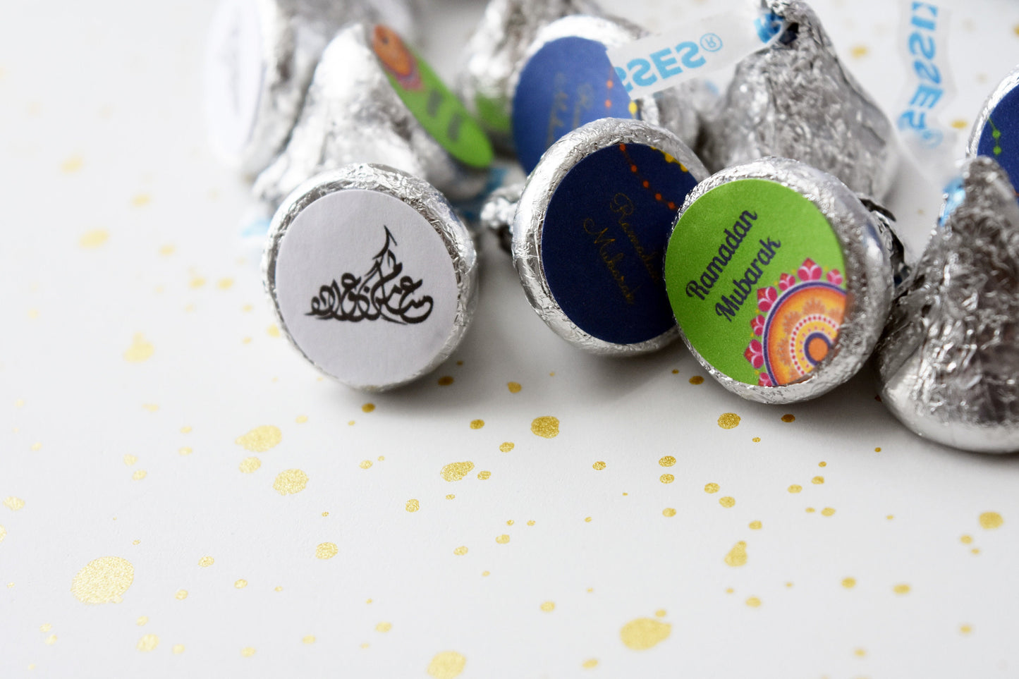 Ramadan mubarak chocolate stickers (chocolate not included) ramadan stickers for hershey kisses