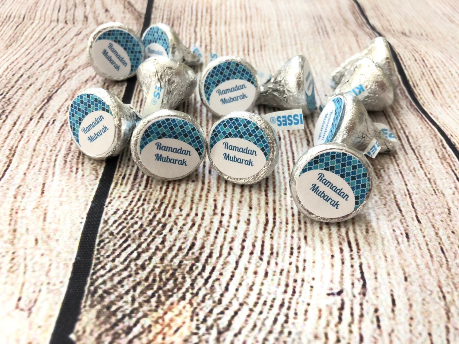 Ramadan mubarak chocolate stickers (chocolate not included) ramadan stickers for hershey kisses