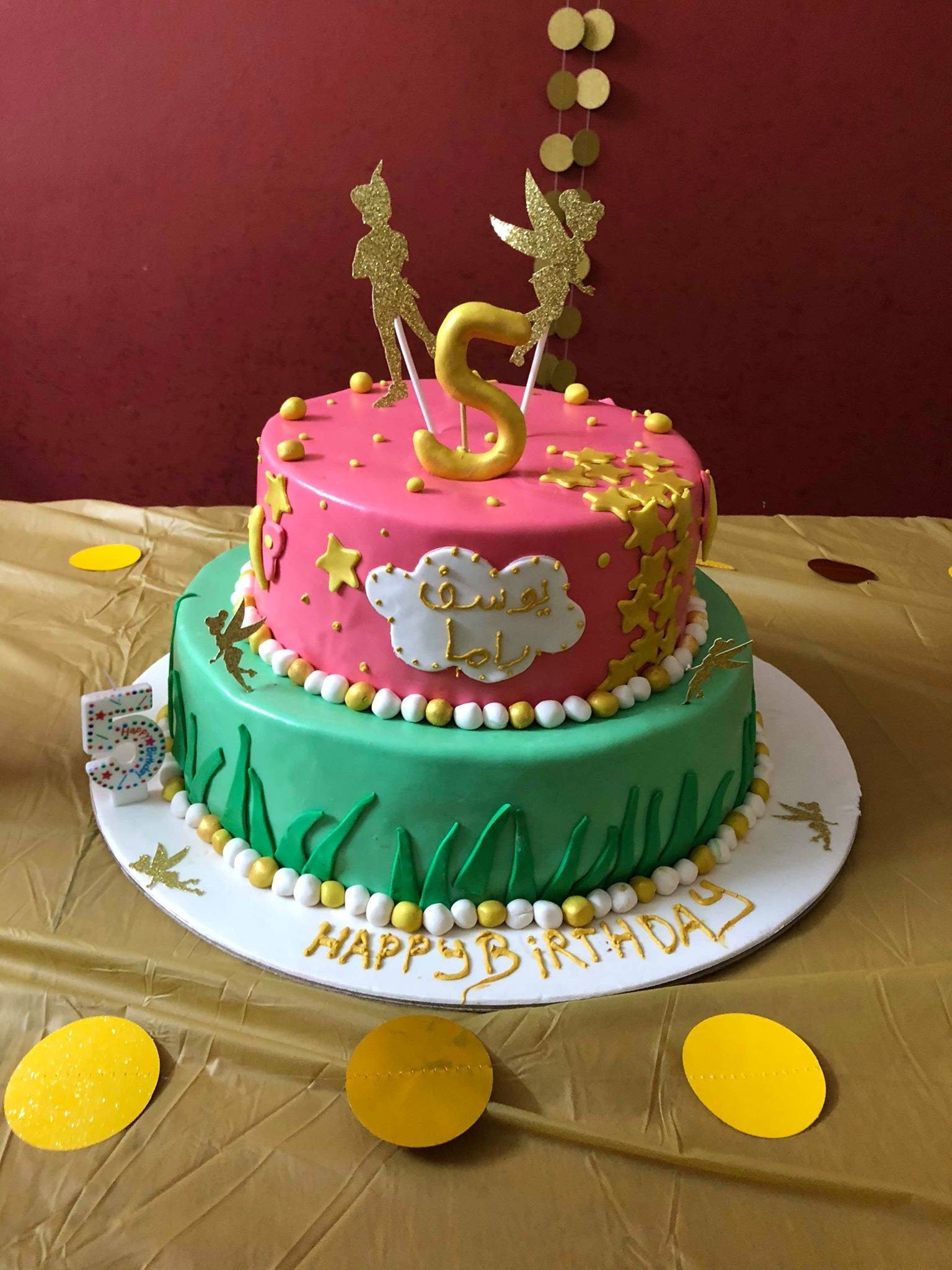 Tinkerbell and peter pan centerpieces - set of 2