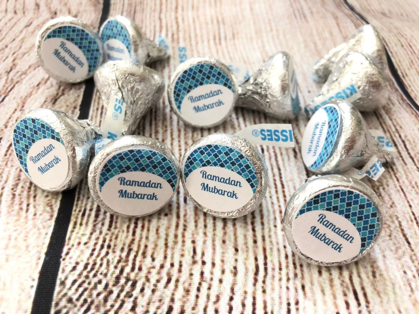 Ramadan mubarak chocolate stickers (chocolate not included) ramadan stickers for hershey kisses