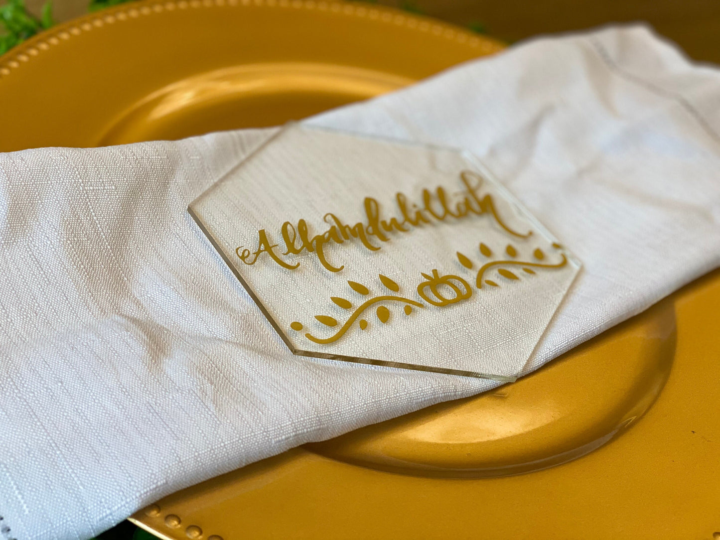 Ramadan Alhamdulillah acrylic table sign