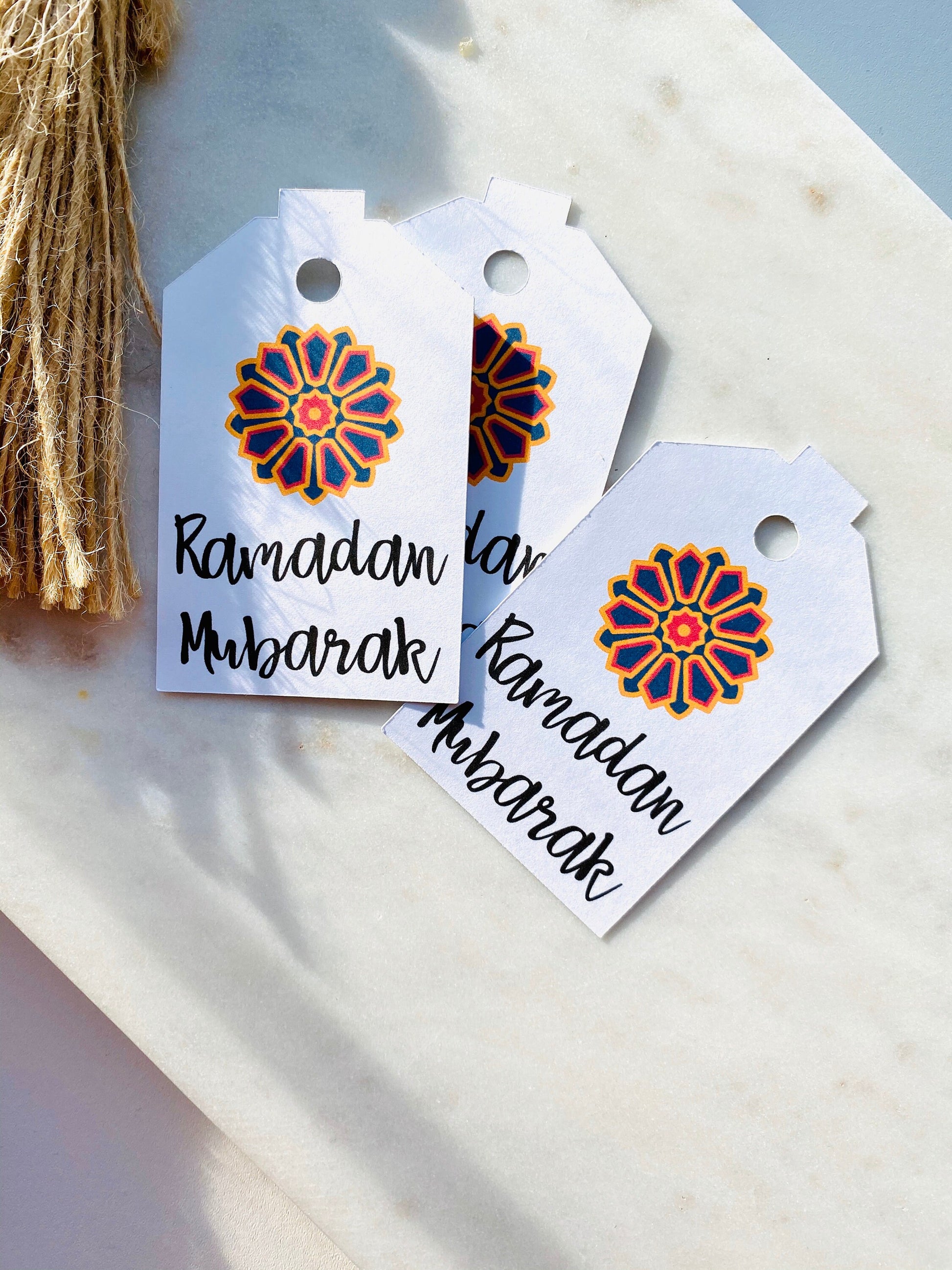 Ramadan mubarak gift tags - set of 15