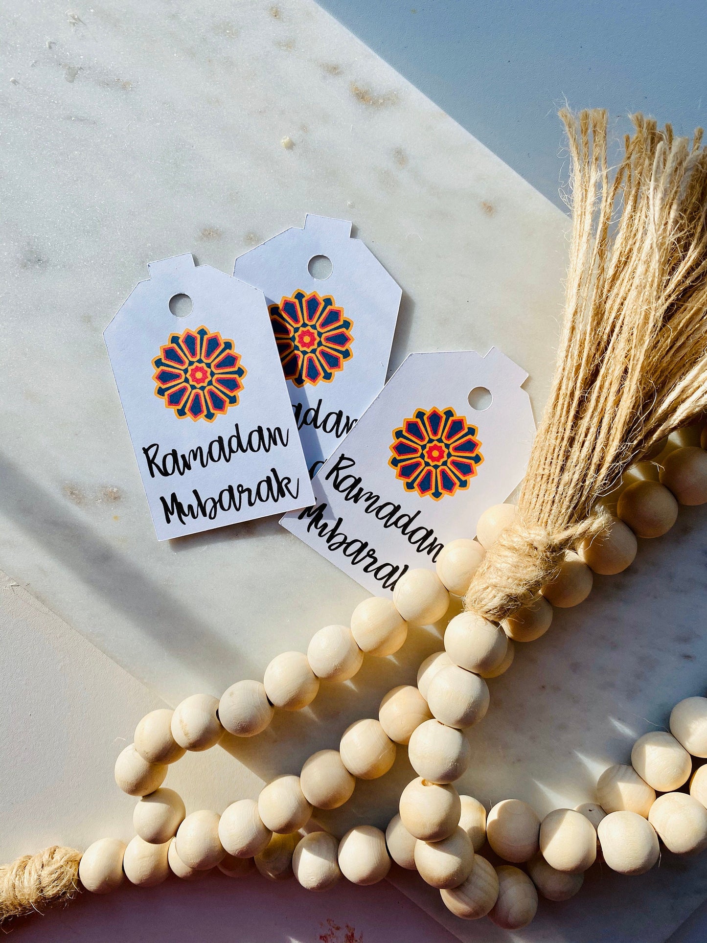 Ramadan mubarak gift tags - set of 15