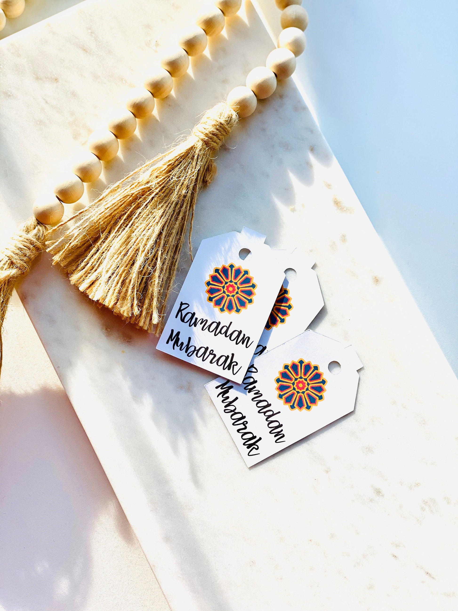Ramadan mubarak gift tags - set of 15