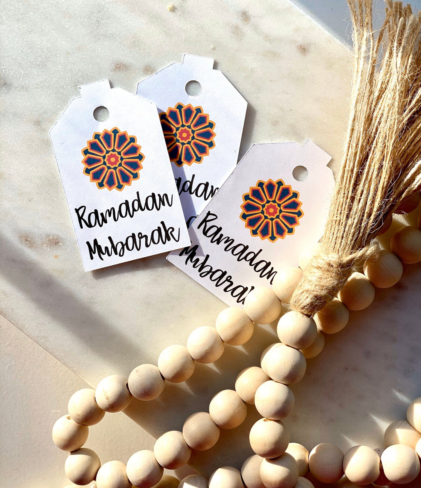 Ramadan mubarak gift tags - set of 15