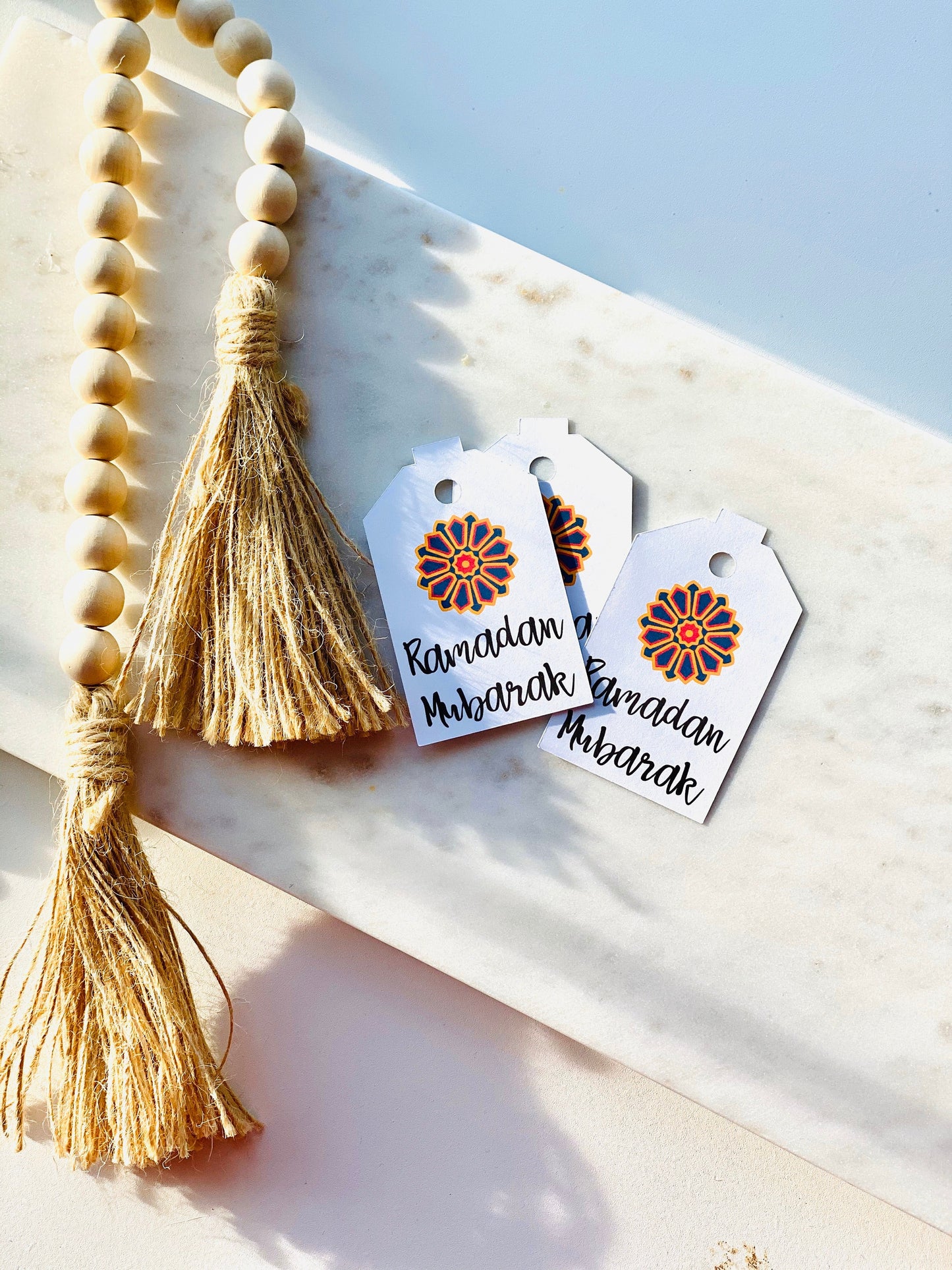 Ramadan mubarak gift tags - set of 15