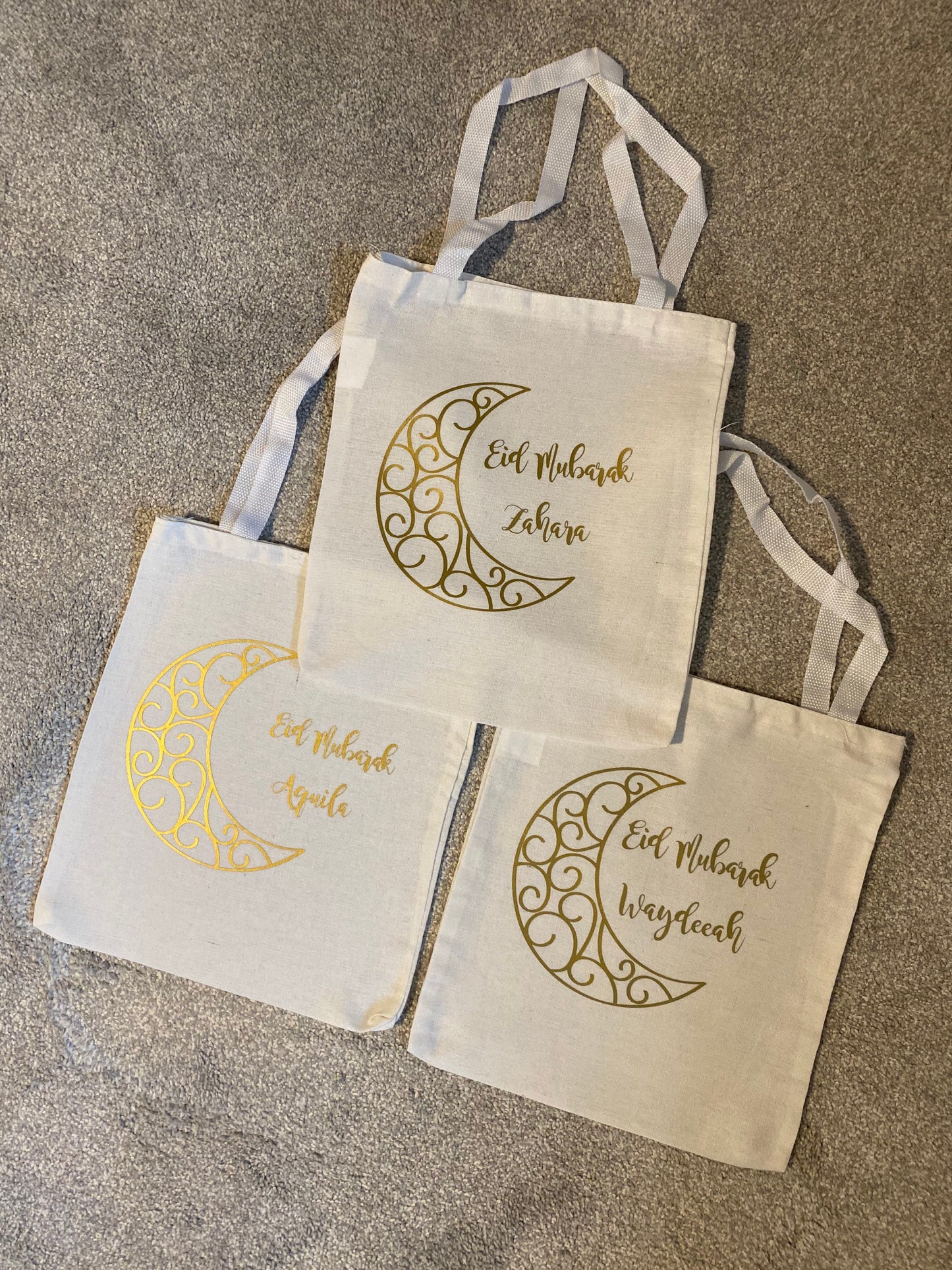 Eid mubarak gift bag - eid mubarak tote bag - eid mubarak favor bag - eid bag - eidi- BEADS NOT INCLUDED
