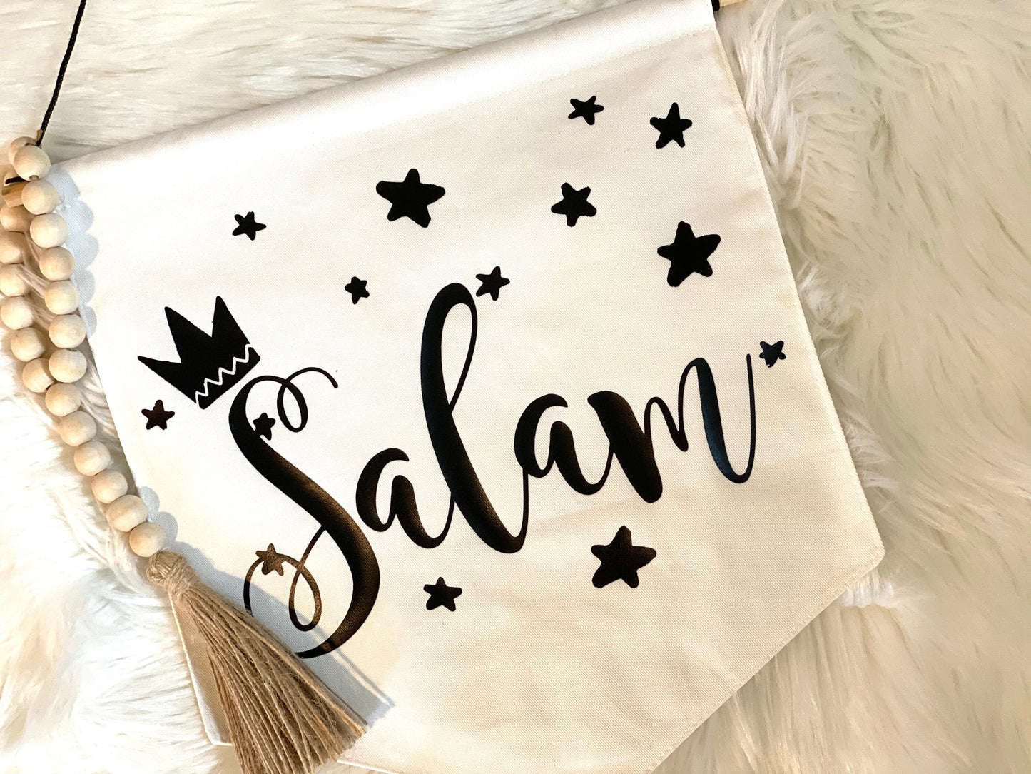 Arabic cotton canvas banner Hanging Pennant Flag Banner Children’s bedroom Decor