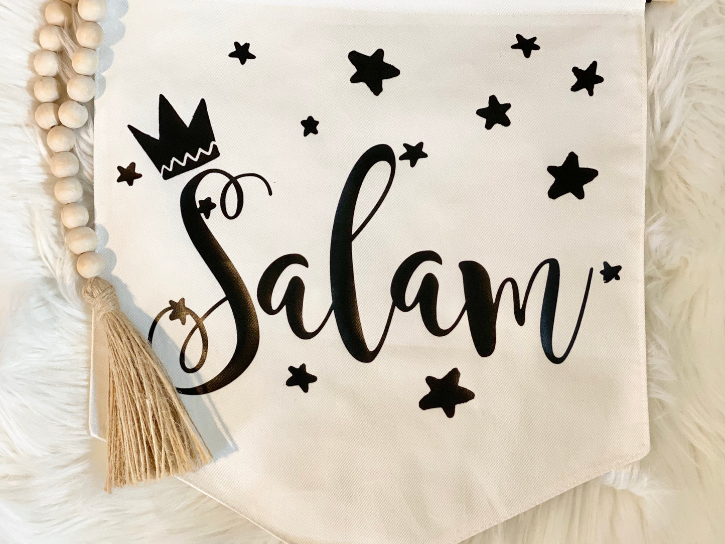 Arabic cotton canvas banner Hanging Pennant Flag Banner Children’s bedroom Decor