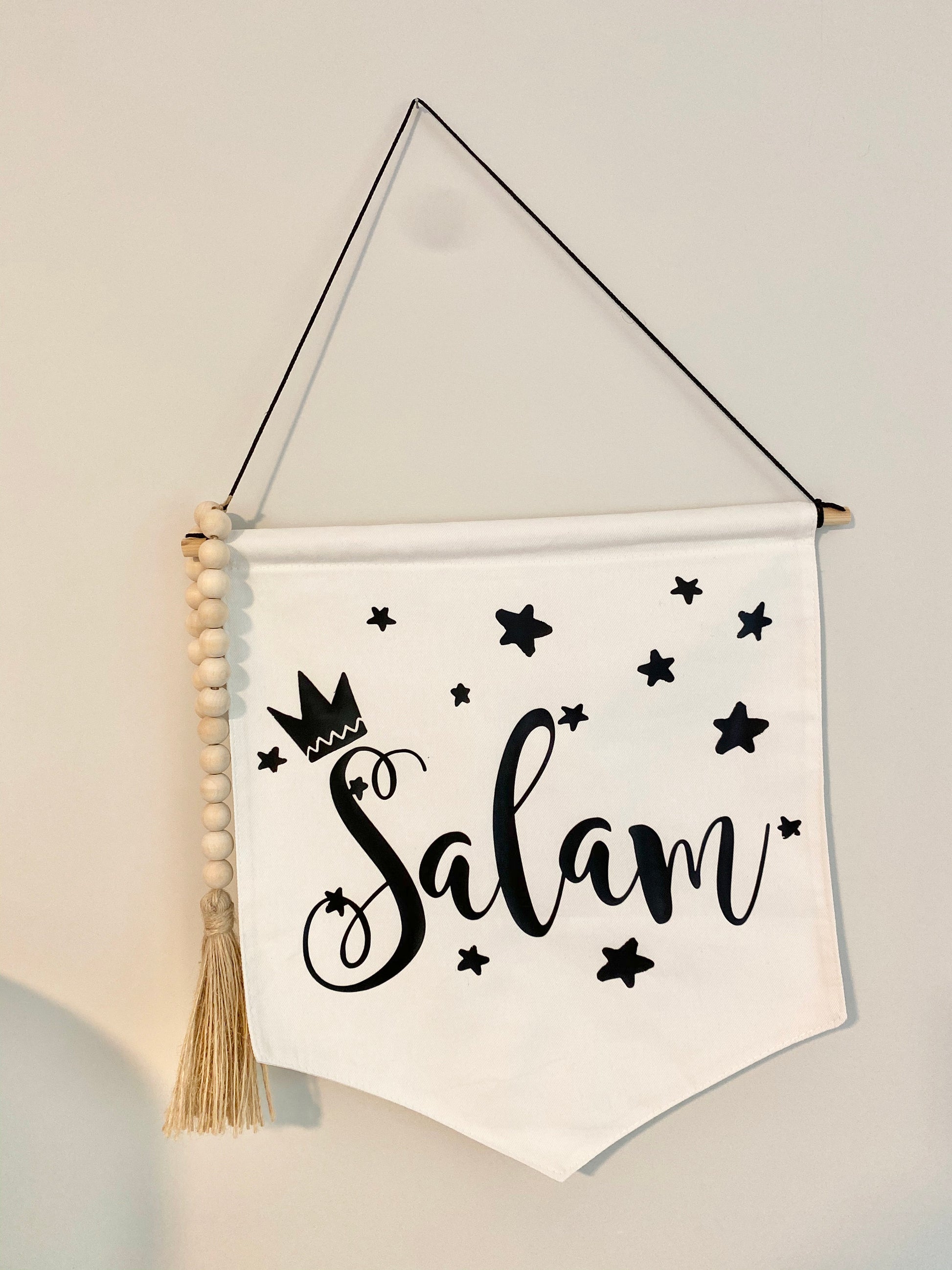 Arabic cotton canvas banner Hanging Pennant Flag Banner Children’s bedroom Decor