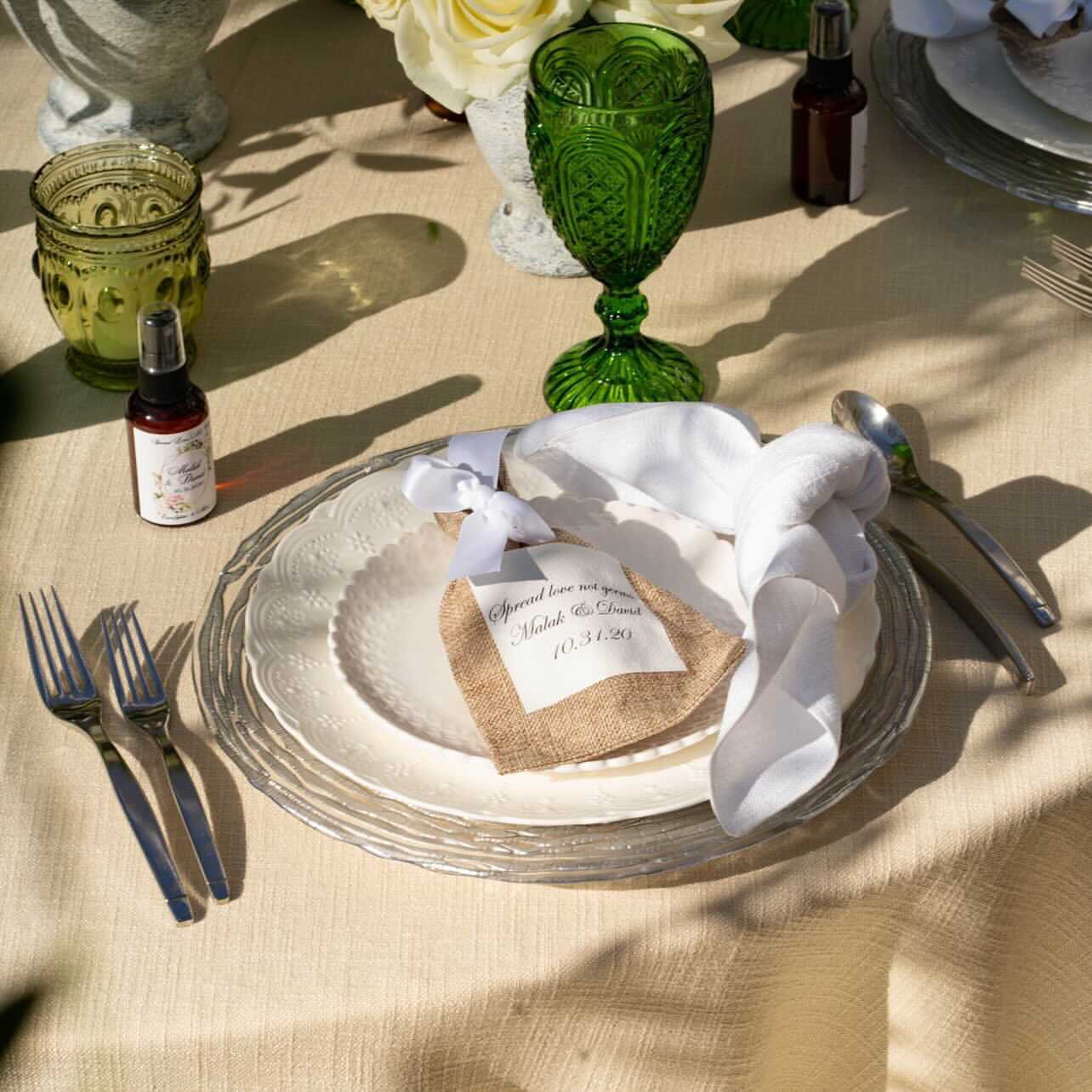 Rustic wedding favor bags - burlap favor bags for guests - wedding favor - personalized rustic wedding pouch