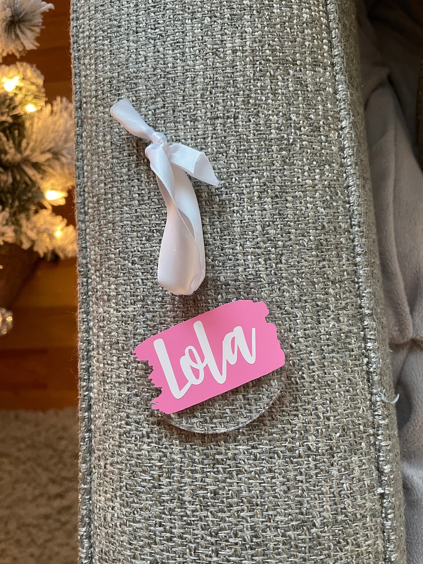 Christmas Custom Name Ornament | Acrylic Ornament | Acrylic Placecard | Custom Christmas Gift | Gift Tag | Wedding Favor | Acrylic Name Tag