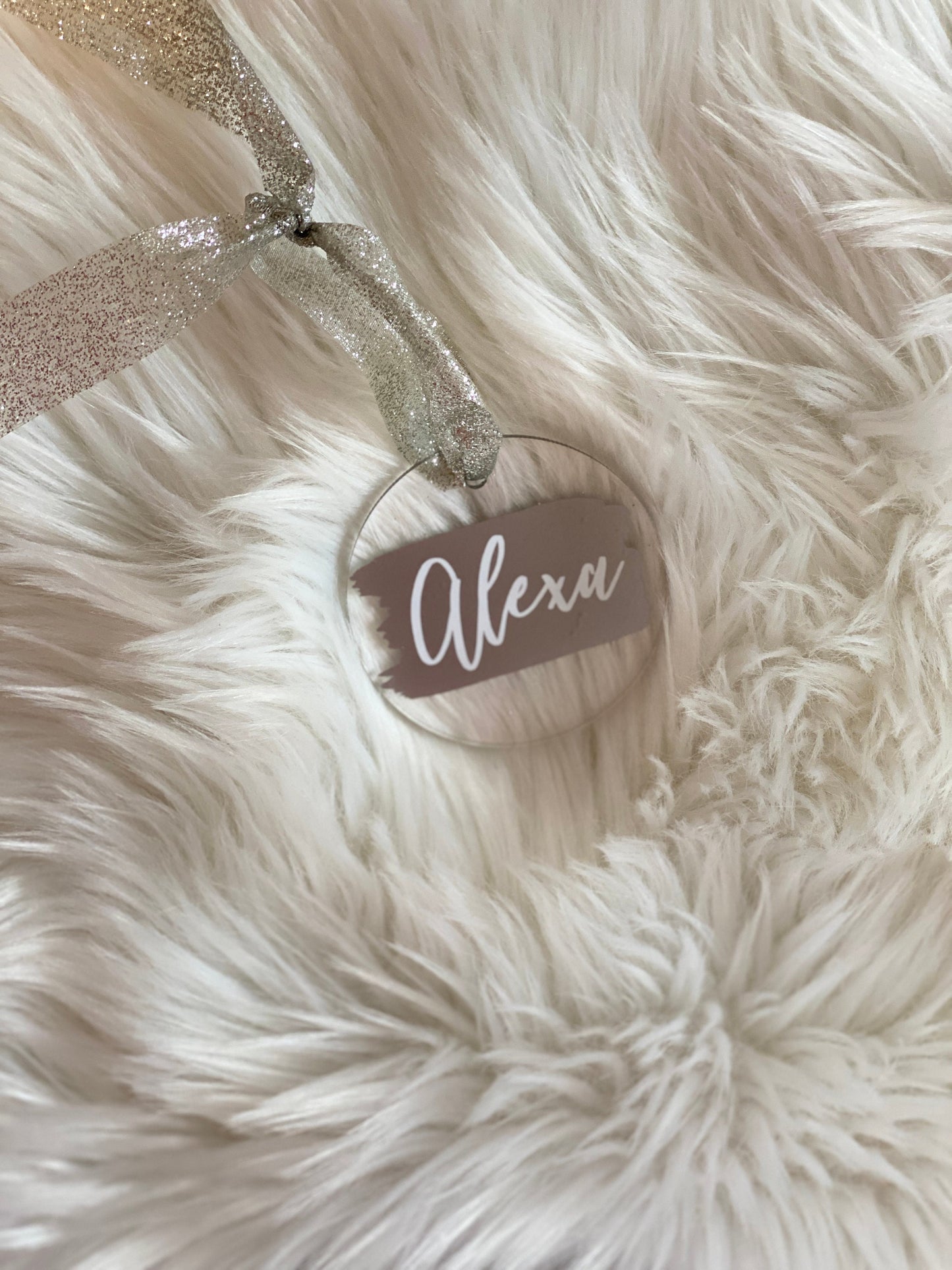 Christmas Custom Name Ornament | Acrylic Ornament | Acrylic Placecard | Custom Christmas Gift | Gift Tag | Wedding Favor | Acrylic Name Tag