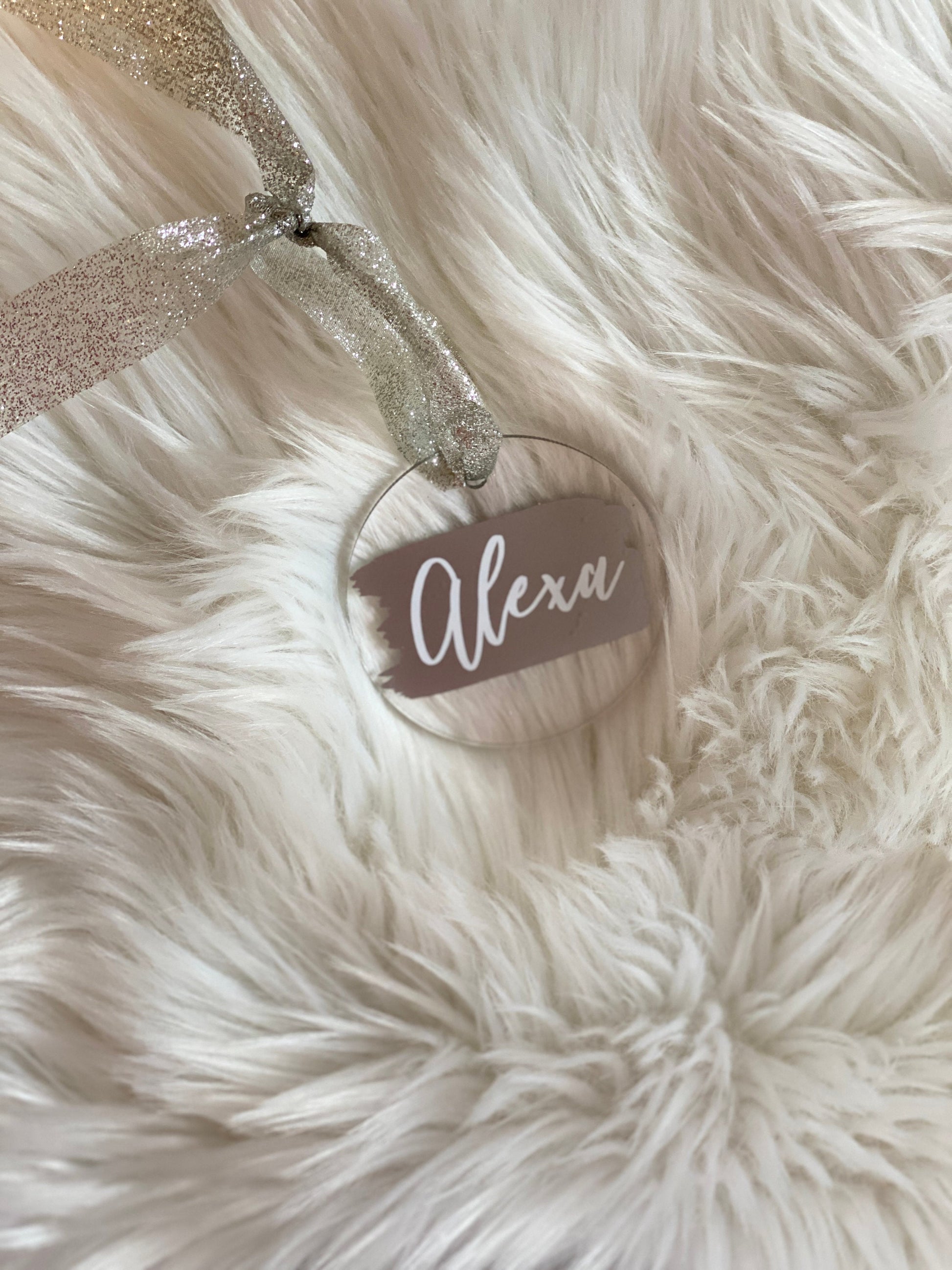 Christmas Custom Name Ornament | Acrylic Ornament | Acrylic Placecard | Custom Christmas Gift | Gift Tag | Wedding Favor | Acrylic Name Tag