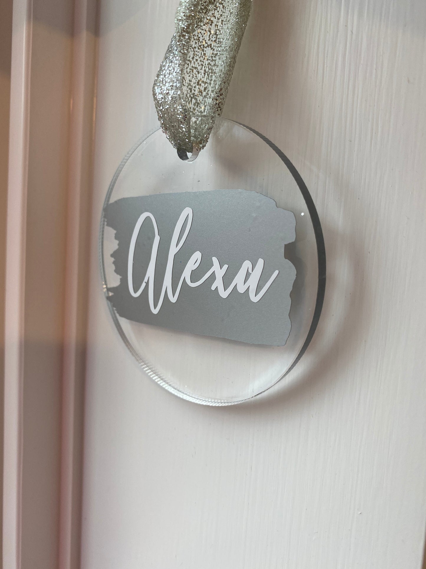 Christmas Custom Name Ornament | Acrylic Ornament | Acrylic Placecard | Custom Christmas Gift | Gift Tag | Wedding Favor | Acrylic Name Tag