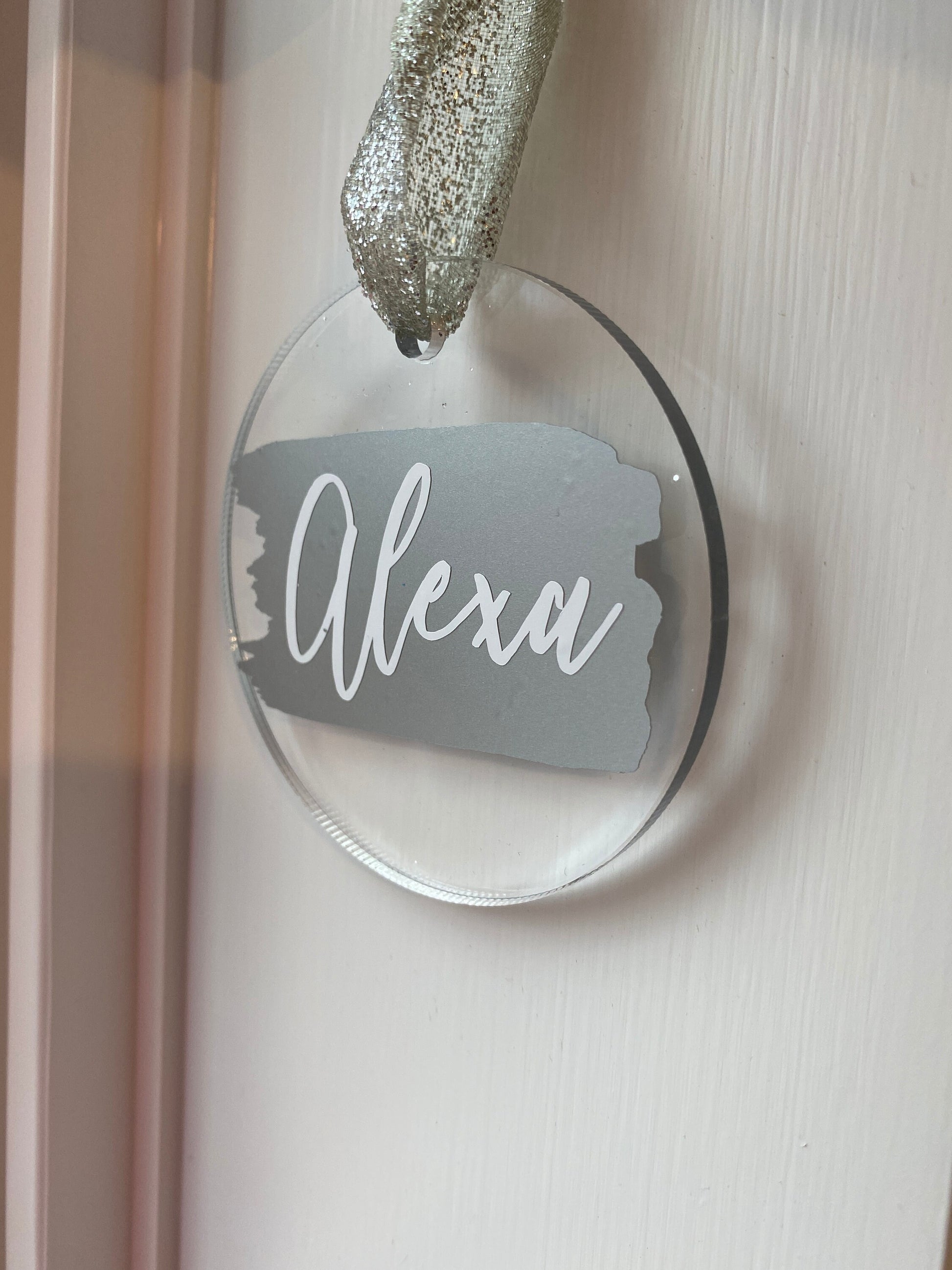 Christmas Custom Name Ornament | Acrylic Ornament | Acrylic Placecard | Custom Christmas Gift | Gift Tag | Wedding Favor | Acrylic Name Tag
