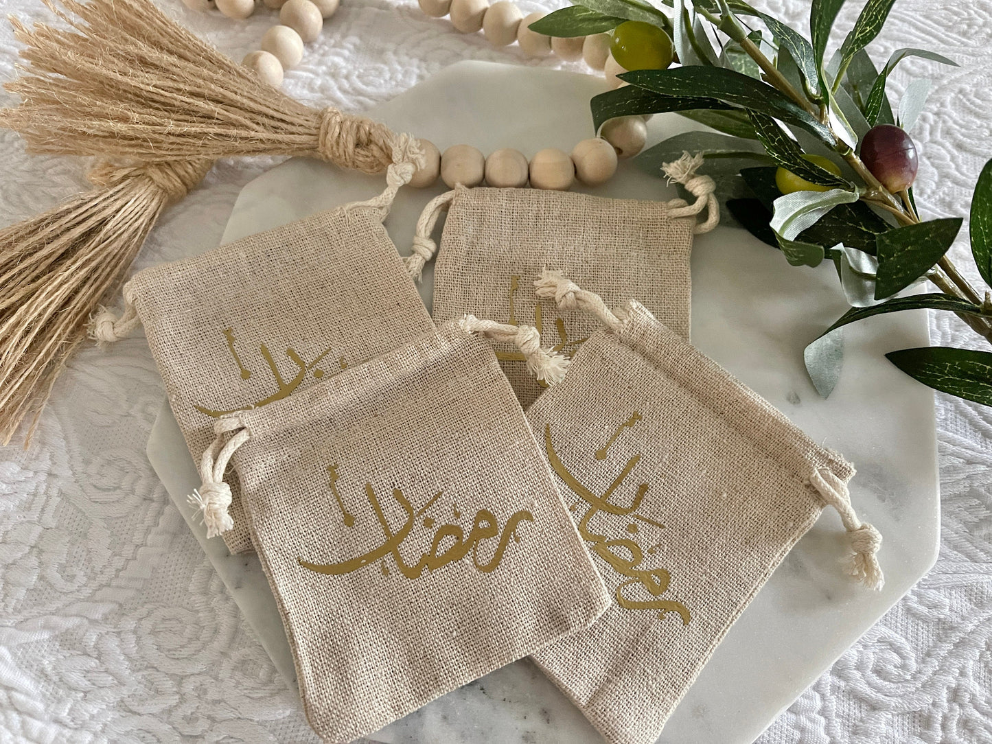Set of 4 Ramadan favor bags - Ramadan mini goodie bags - Ramadan decorations