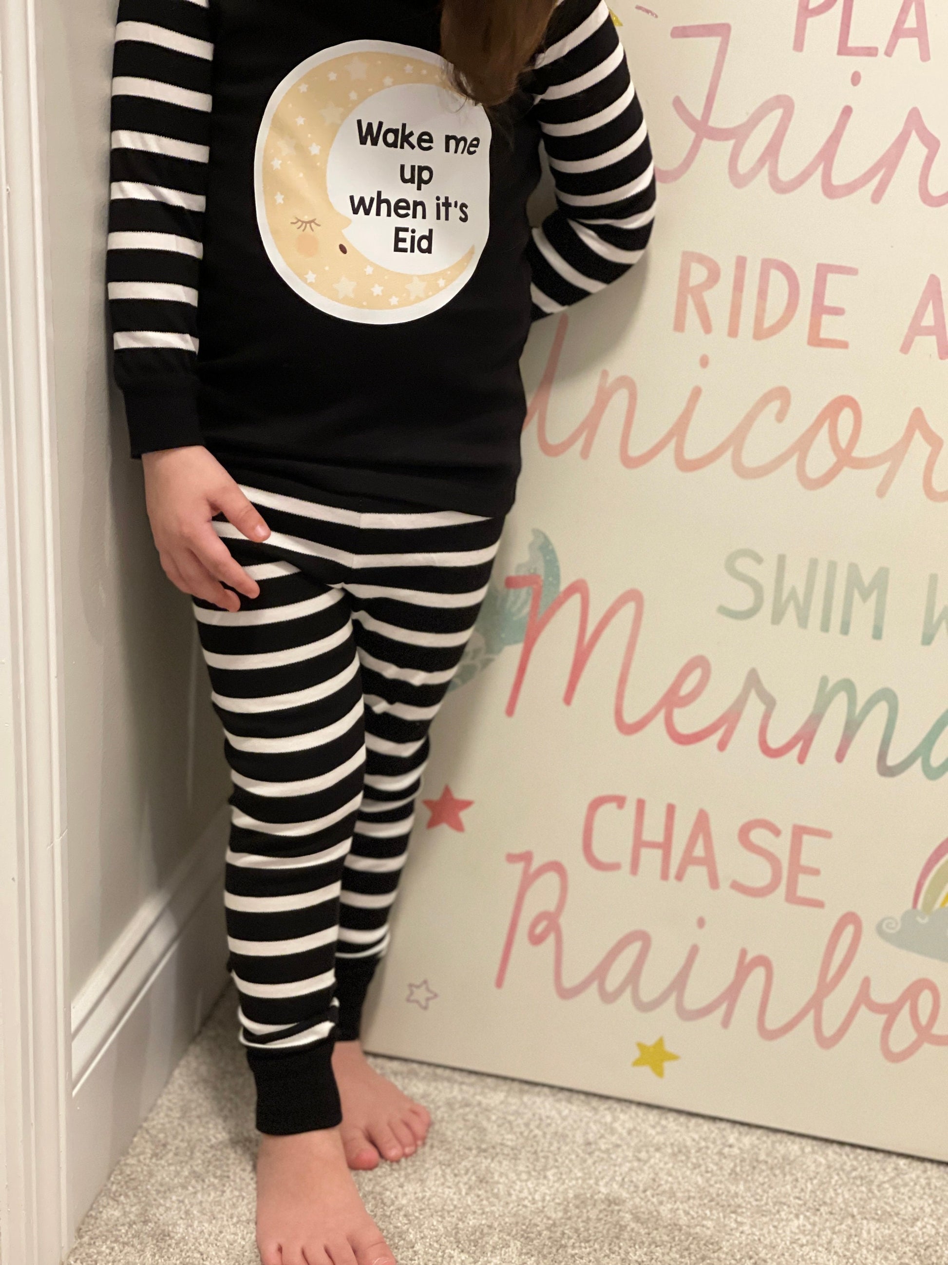 Ramadan Pajama for kids - wake me up when it's Eid Ramadan pajamas for kids - Unisex pjs for boys and girls