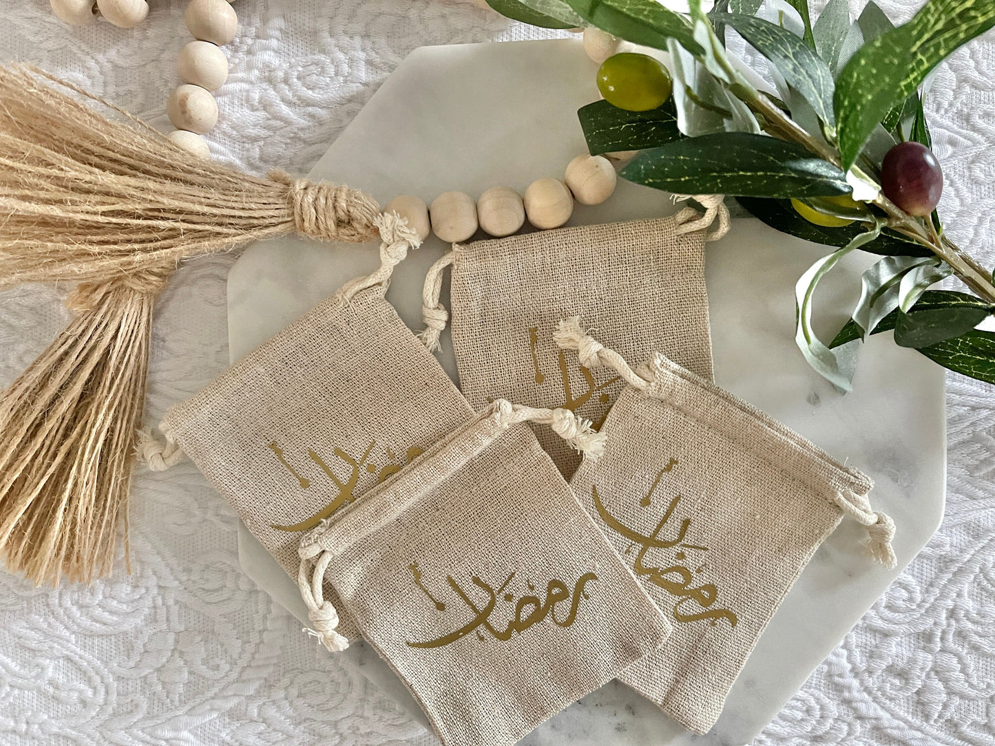 Set of 4 Ramadan favor bags - Ramadan mini goodie bags - Ramadan decorations