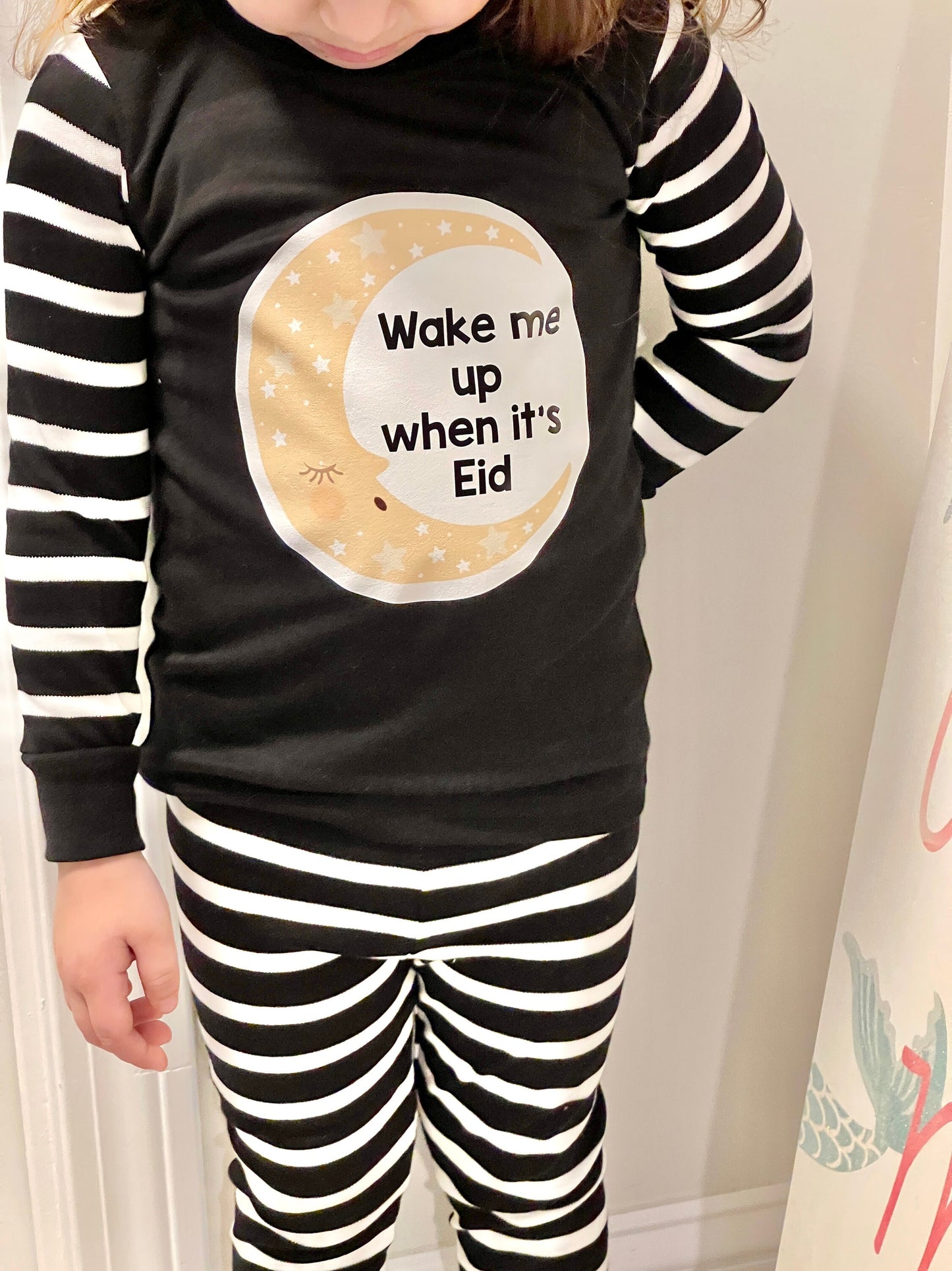 Ramadan Pajama for kids - wake me up when it's Eid Ramadan pajamas for kids - Unisex pjs for boys and girls