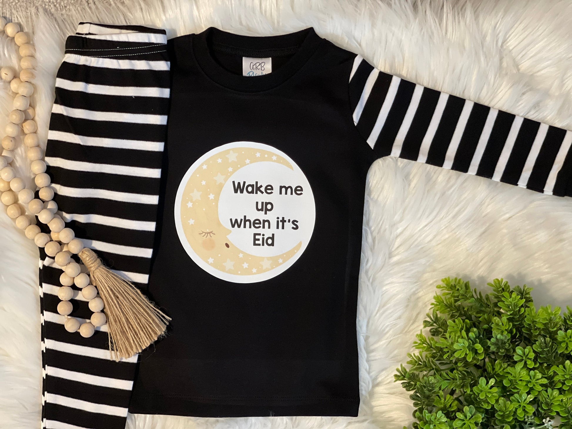 Ramadan Pajama for kids - wake me up when it's Eid Ramadan pajamas for kids - Unisex pjs for boys and girls