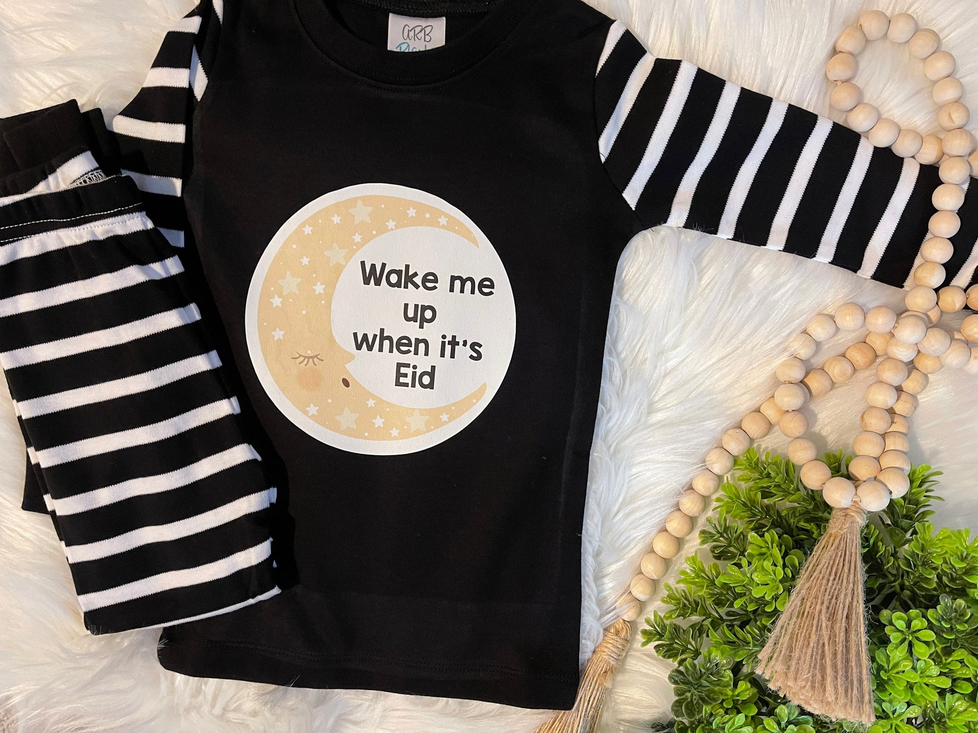 Ramadan Pajama for kids - wake me up when it's Eid Ramadan pajamas for kids - Unisex pjs for boys and girls