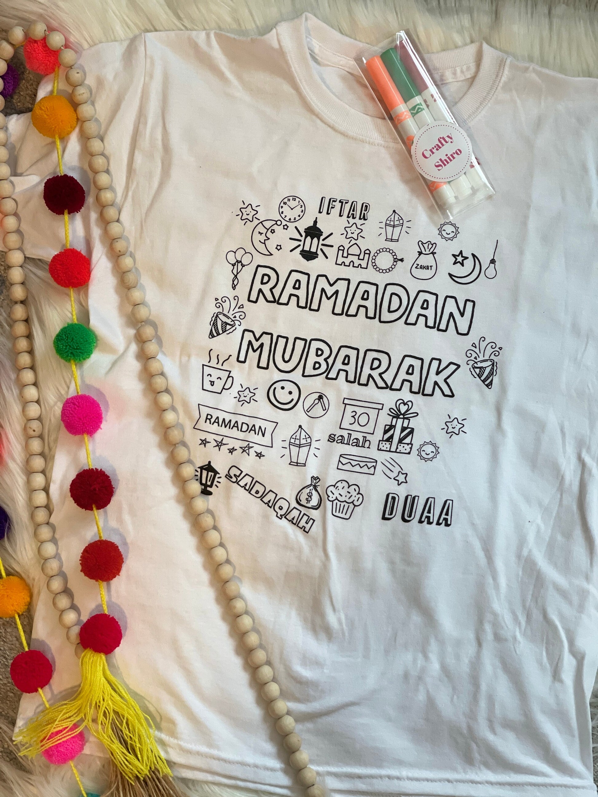 Ramadan shirt activity for kids - color your own Tshirt for ramadan islamic gift muslim shirt islamic shirt