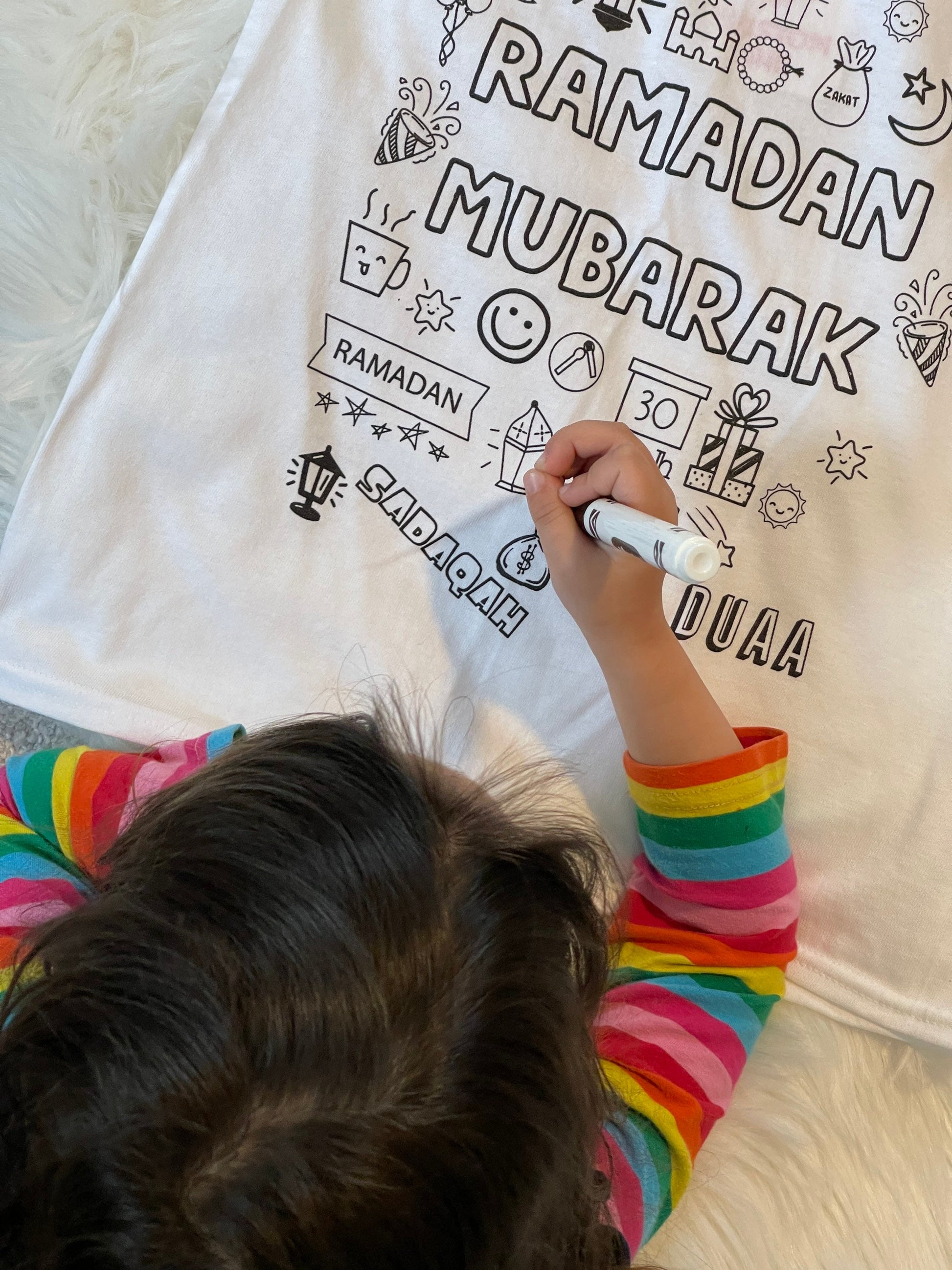 Ramadan shirt activity for kids - color your own Tshirt for ramadan islamic gift muslim shirt islamic shirt