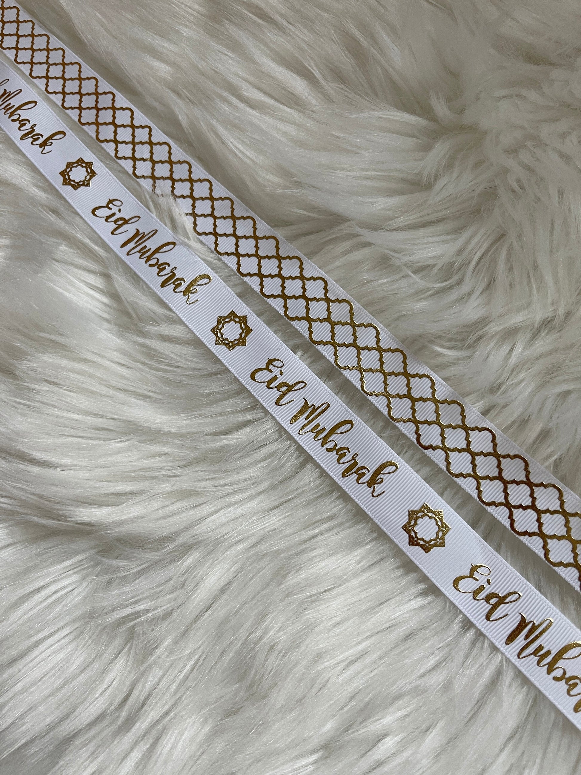 Eid Mubarak ribbon, Eid Mubarak ribbon, eid Mubarak gift ribbon, eid gifts, eid gift wrap ribbon - A SET