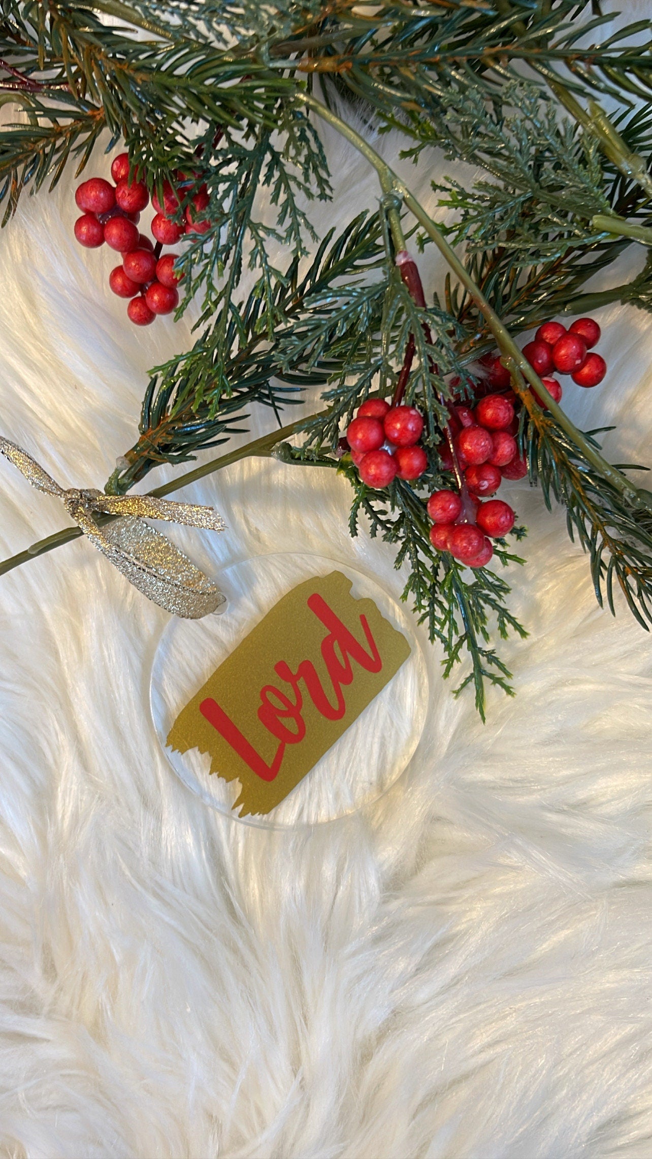 Christmas Custom Name Ornament | Acrylic Ornament | Acrylic Placecard | Custom Christmas Gift | Gift Tag | Wedding Favor | Acrylic Name Tag