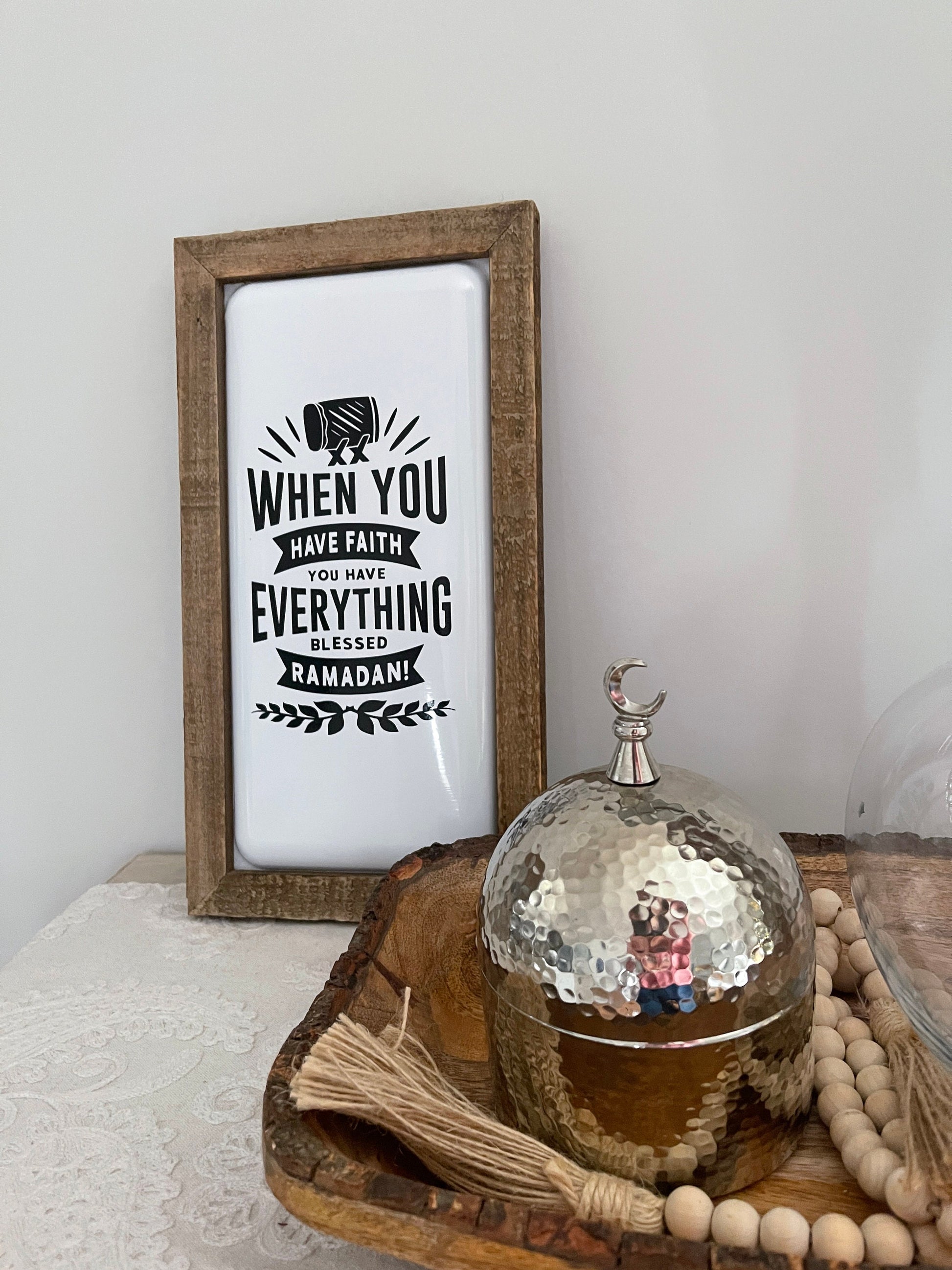 Ramadan wall sign enamel ramadan blessings wall sign ramadan mubarak decoration