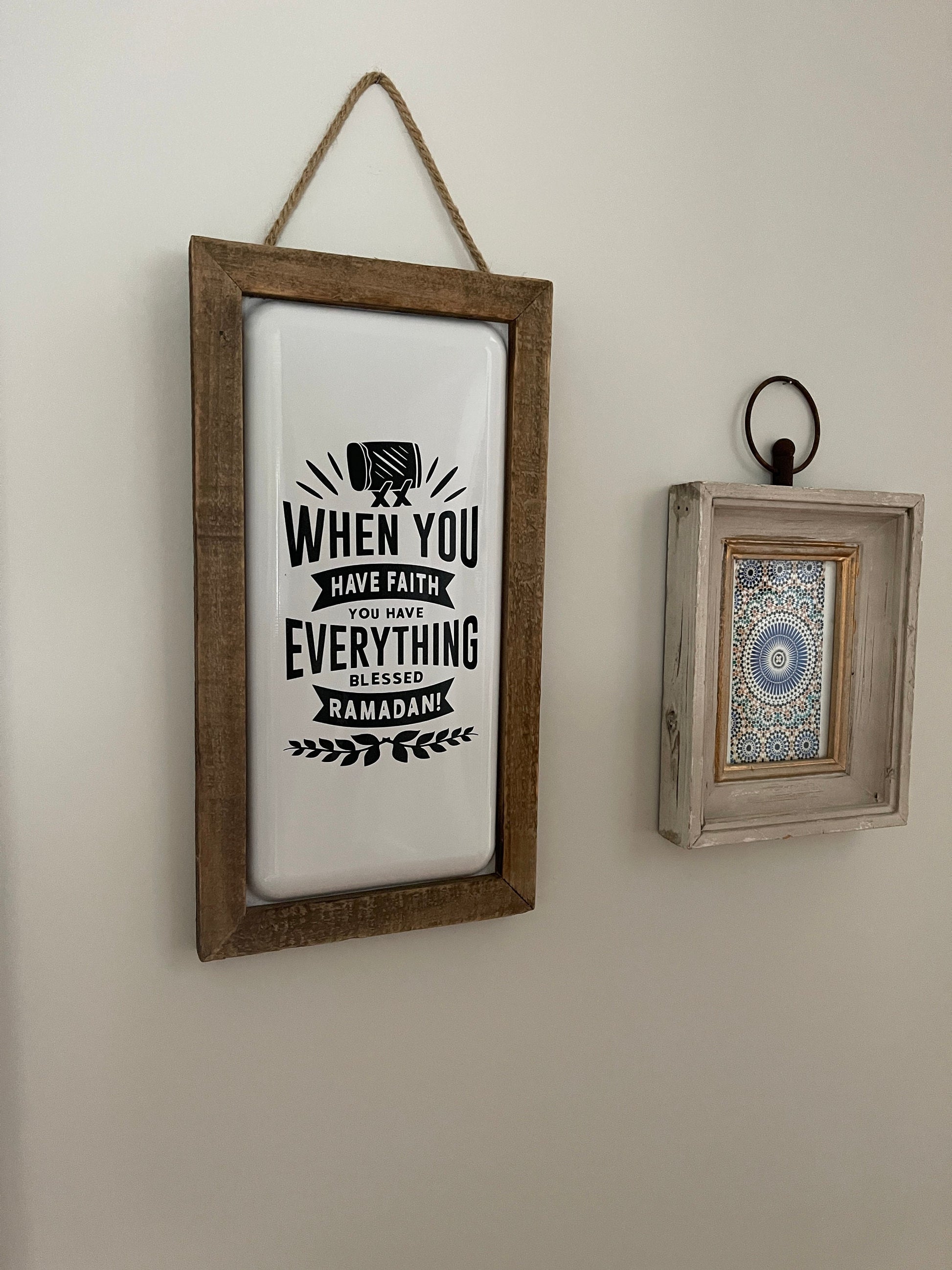 Ramadan wall sign enamel ramadan blessings wall sign ramadan mubarak decoration