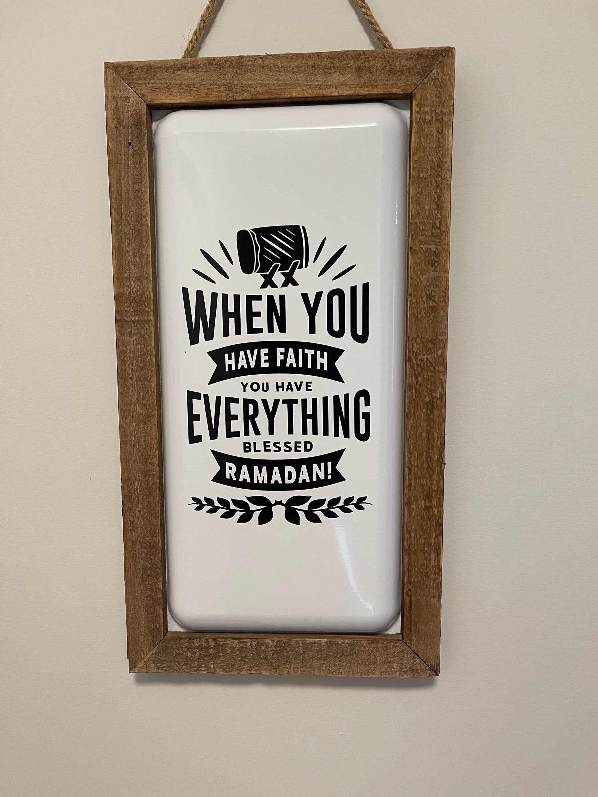 Ramadan wall sign enamel ramadan blessings wall sign ramadan mubarak decoration