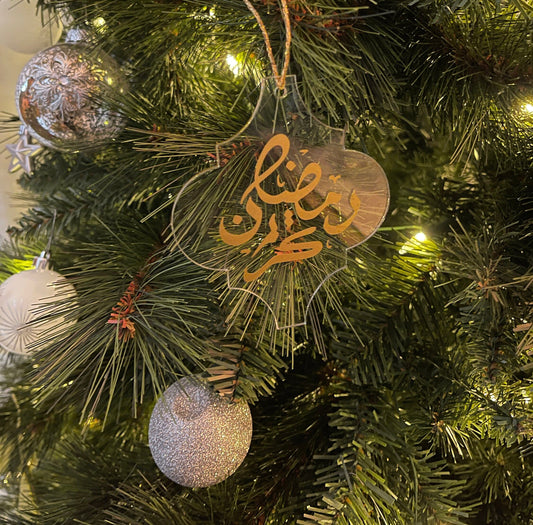 Ramadan Mubarak acrylic ornament Ramadan decoration Ramadan gift tag Arabesque acrylic