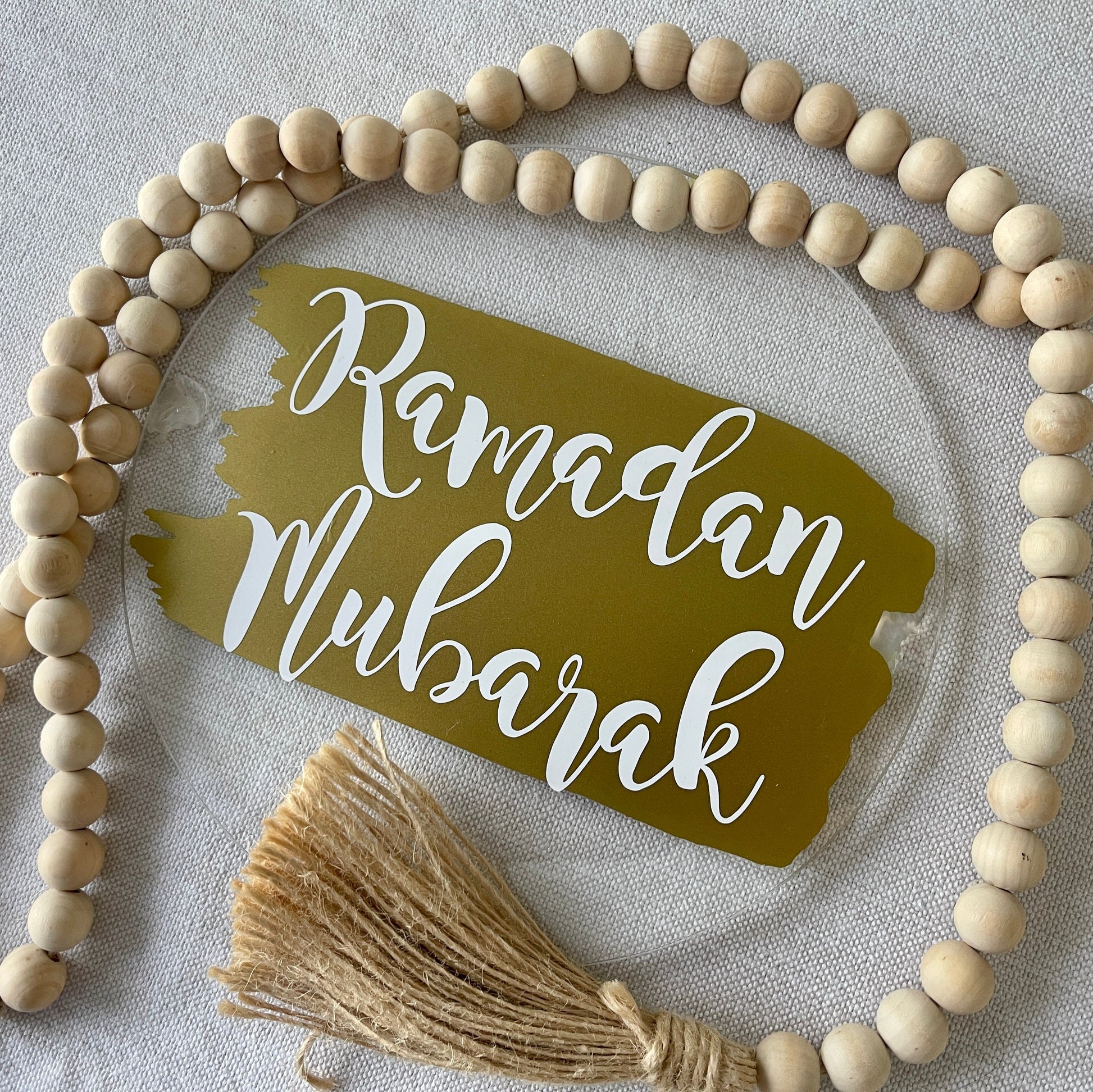 Ramadan Mubarak round acrylic wreath decoration Eid decoration EID MUBARAK