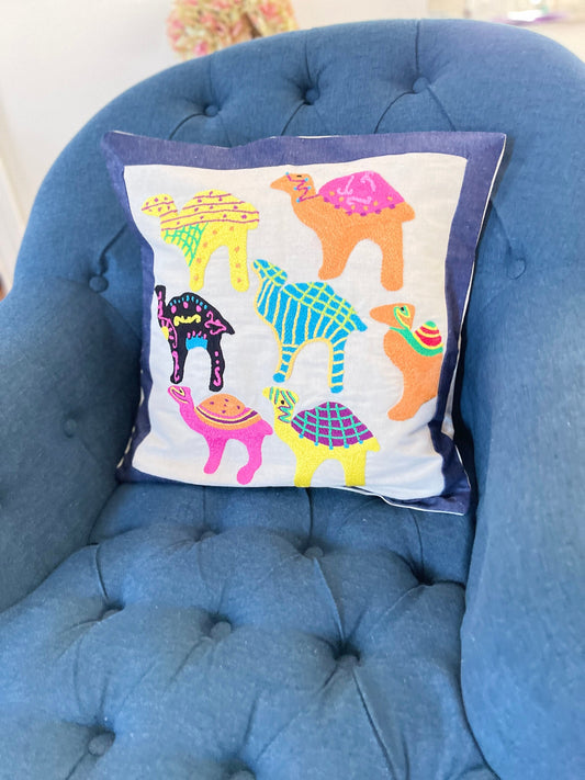 Arabic pillow, Arabic pillowcase, Islamic pillow cover, Embroidered camel pillow cover