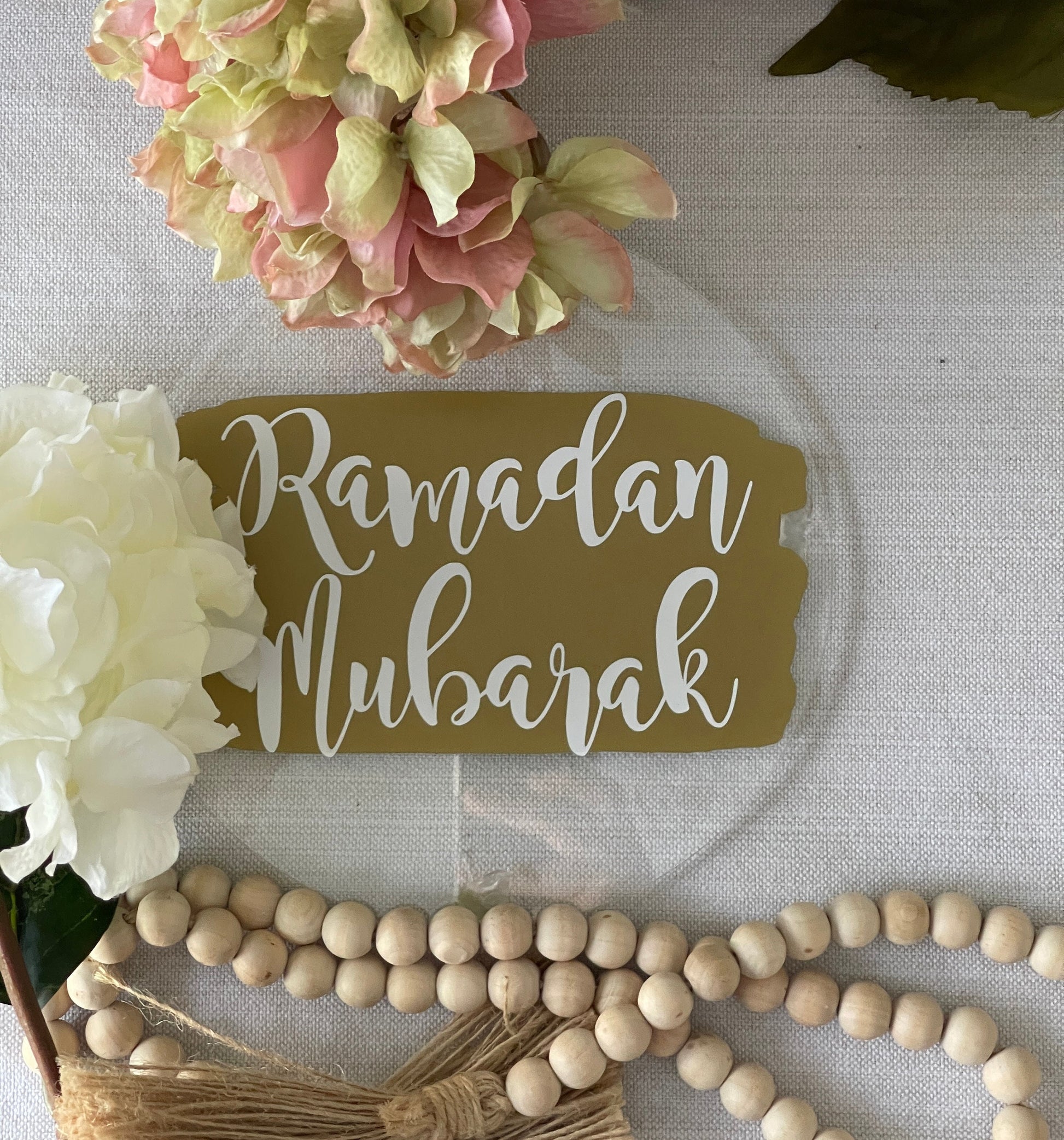 Ramadan Mubarak round acrylic wreath decoration Eid decoration EID MUBARAK