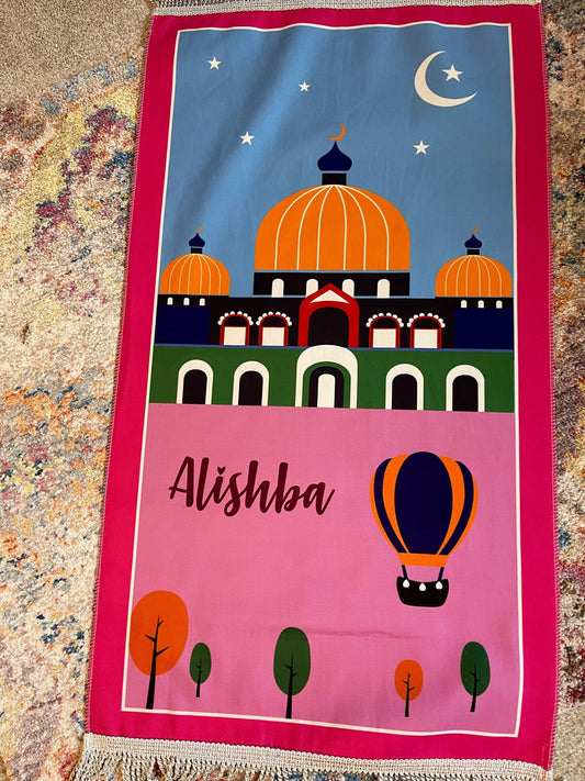 Personalized Prayer Mat, salah mat, muslim prayer rug